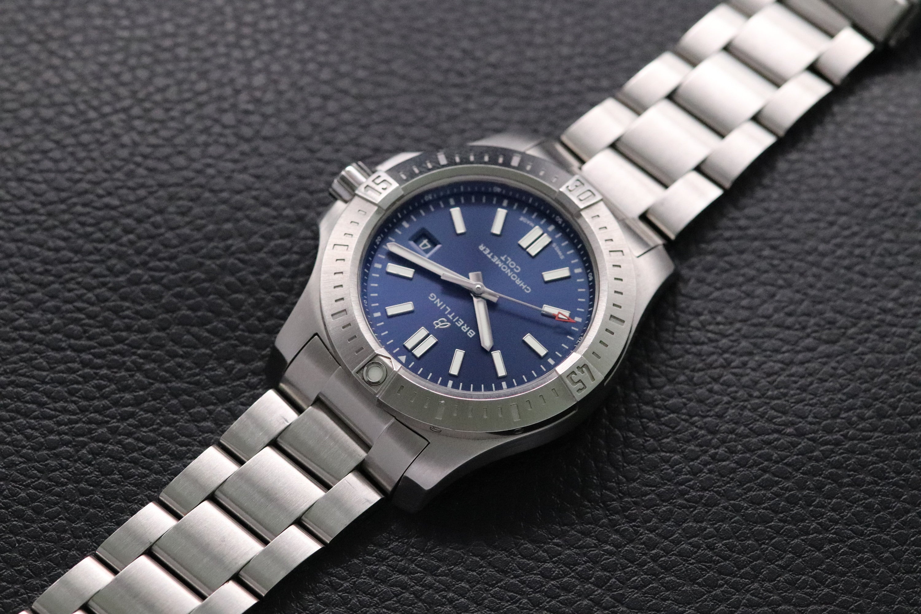 Breitling Colt A17388 Blue Dial Fullset 2018 Box+Papers