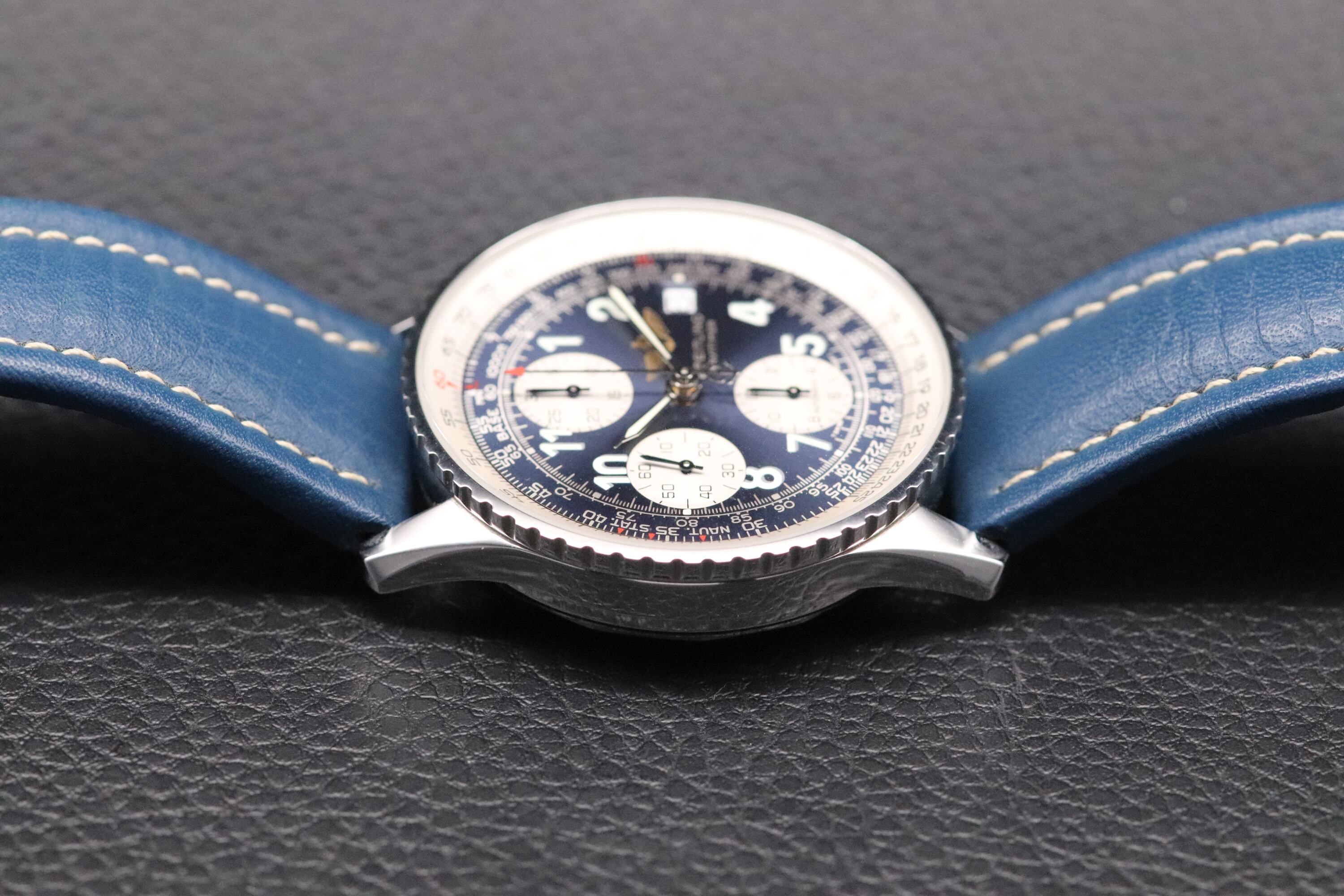 Breitling Old Navitimer A13322 Chronograph Blue Dial 2002 Box