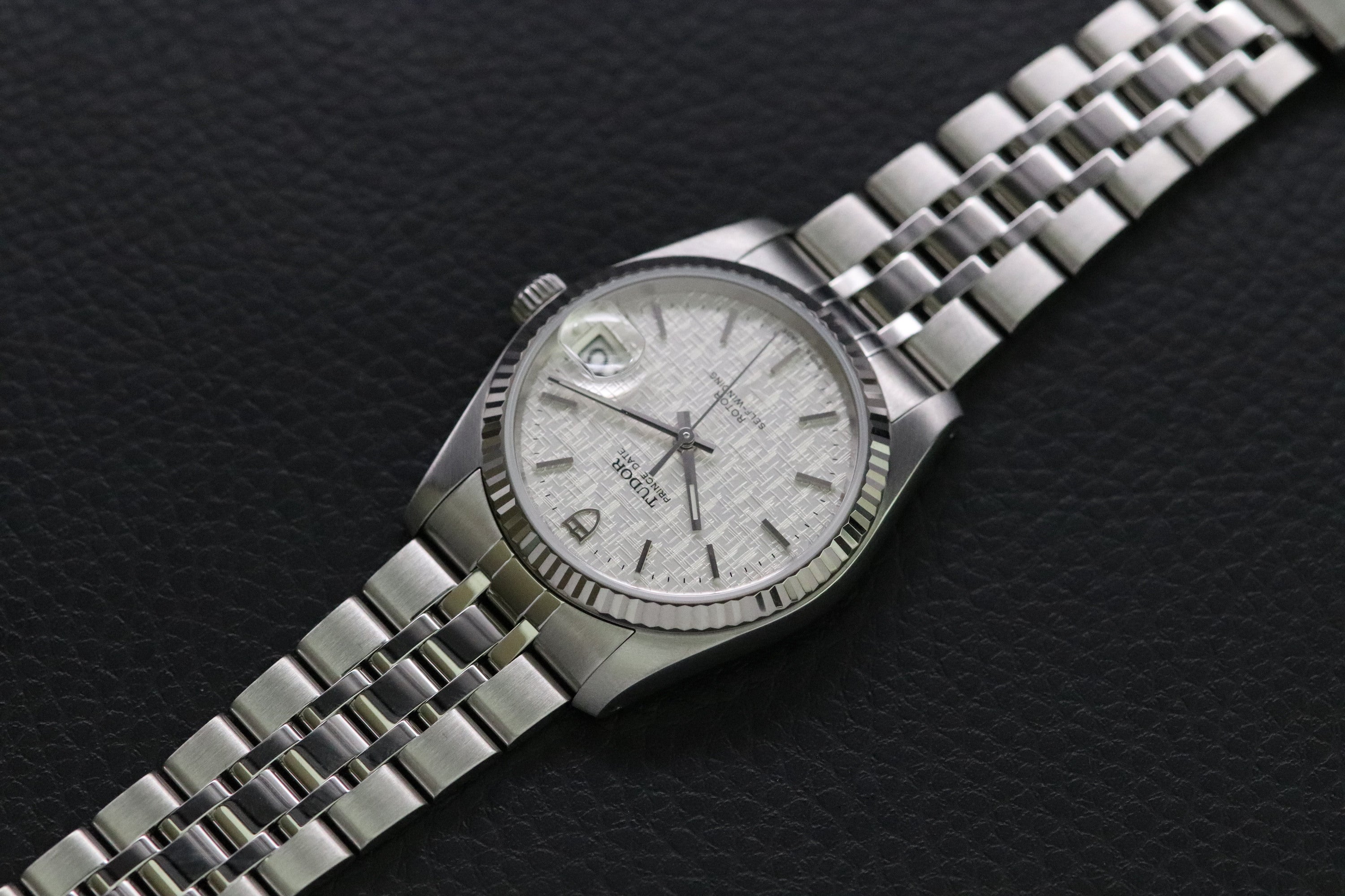 Tudor Prince Date 74034 Linen Dial Fullset 2019 Box+Papers