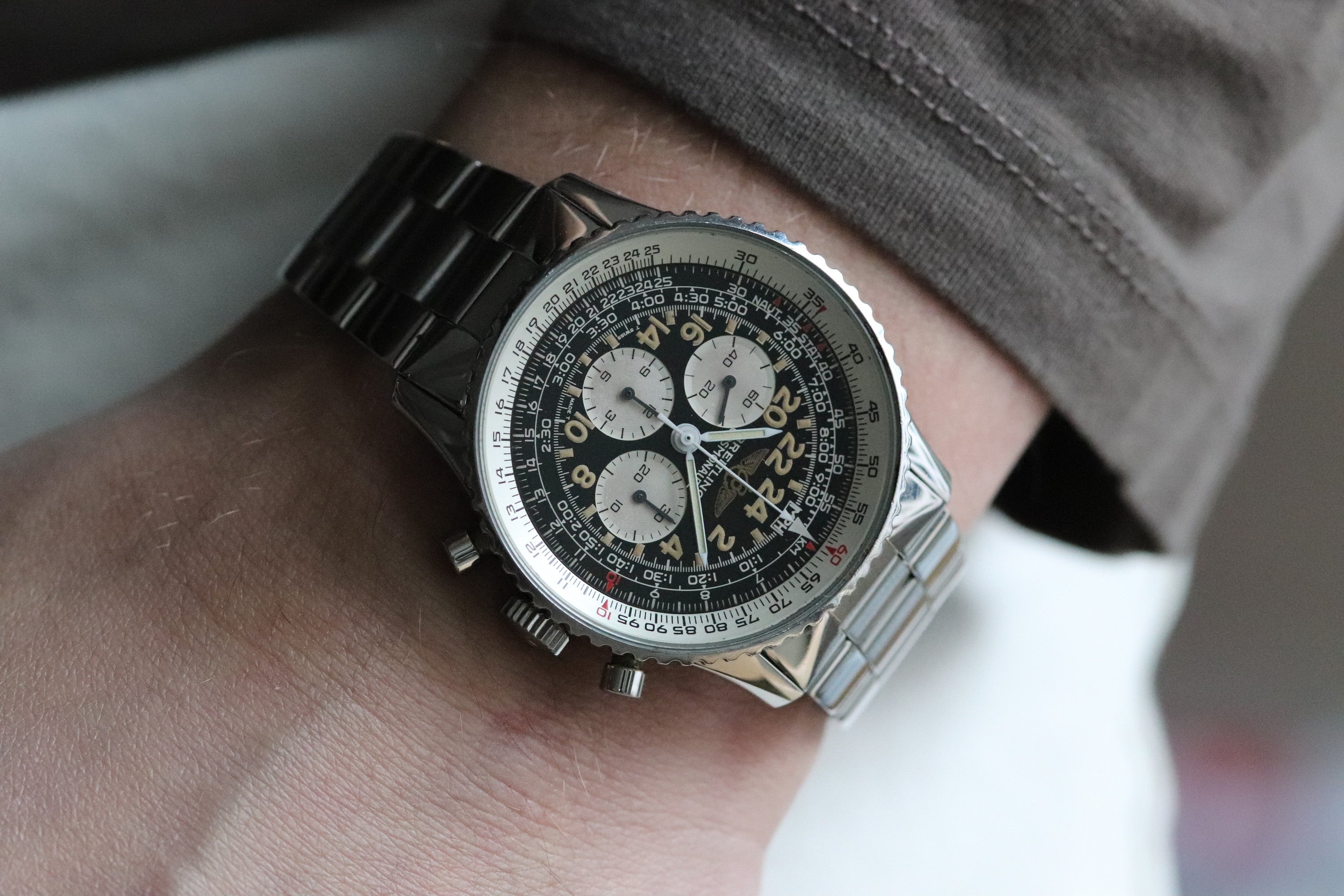 Breitling Navitimer A12019 Cosmonaute 1990 Rare Steel Bracelet
