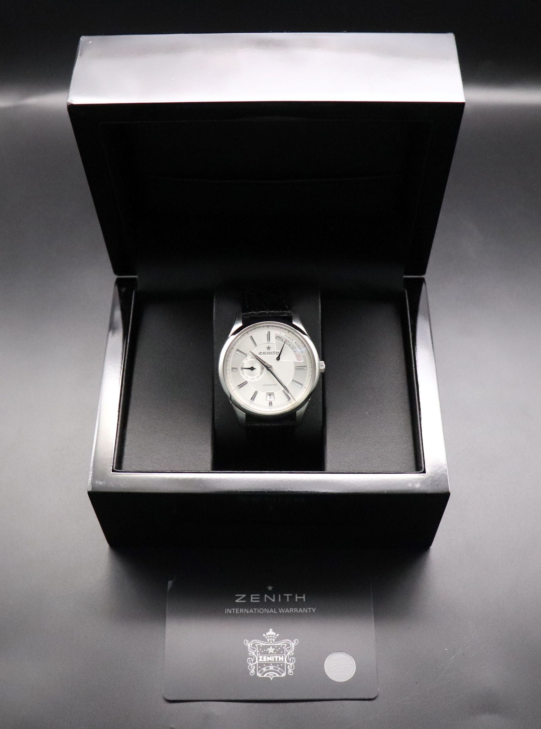 Zenith Captain Power Reserve 03.2120.685 Glass Botton 2013 Papers