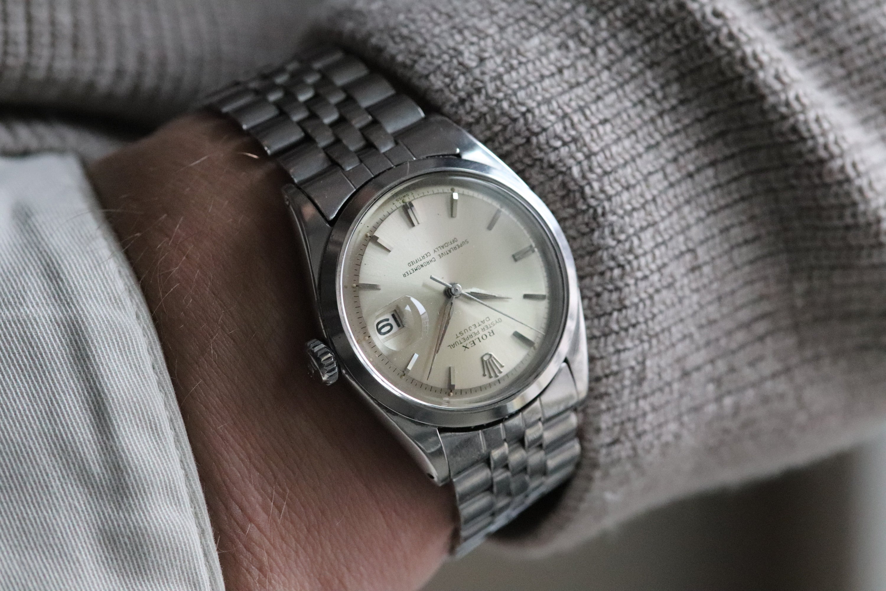 Rolex Datejust 1600 Silver Dial Fullset 1965 Box+Papers