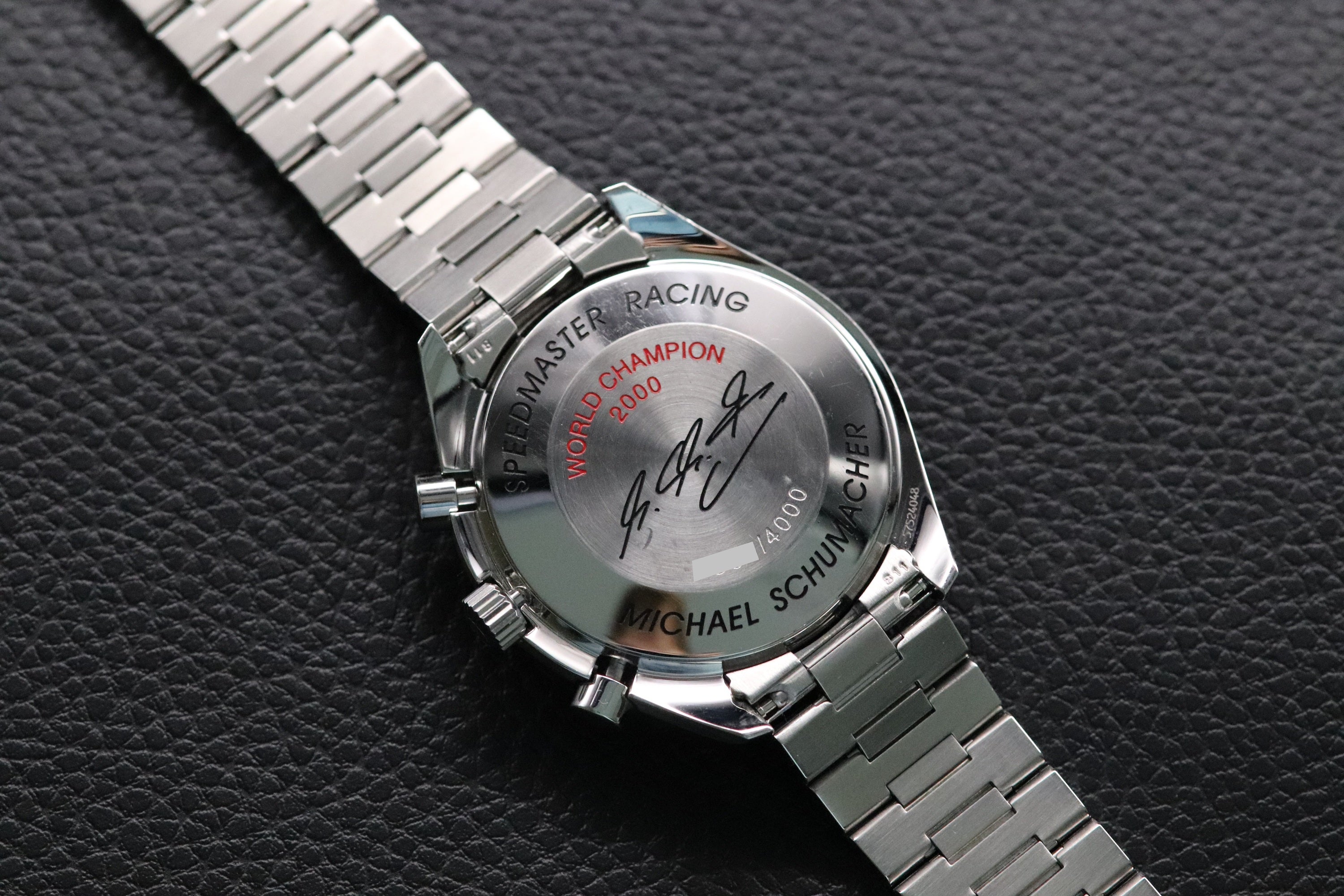 Omega Speedmaster Reduced 3517.30 Michael Schumacher 1999 Fullset Box+Paper