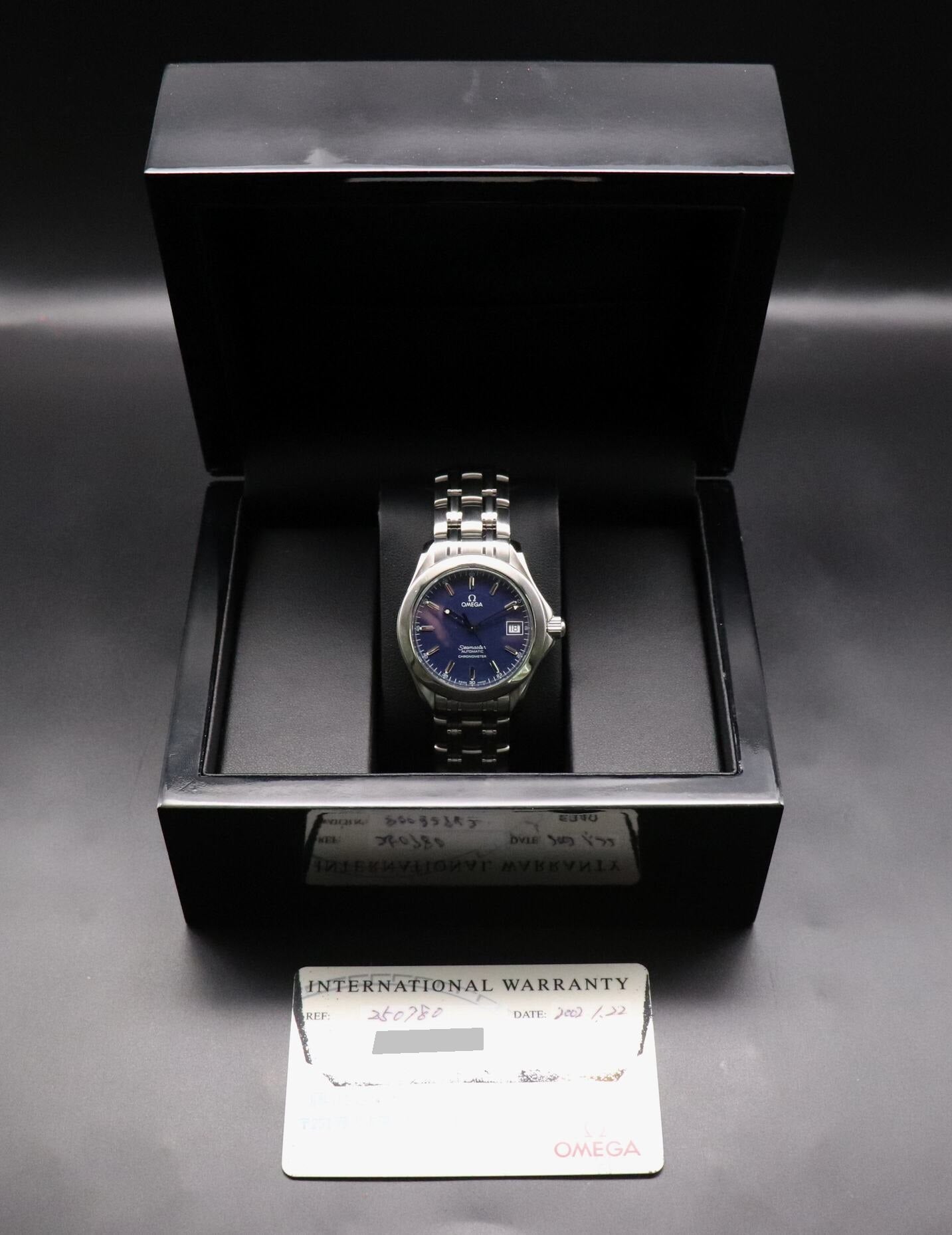 Omega Seamaster 2507.80 Blue Dial 2000 Papers