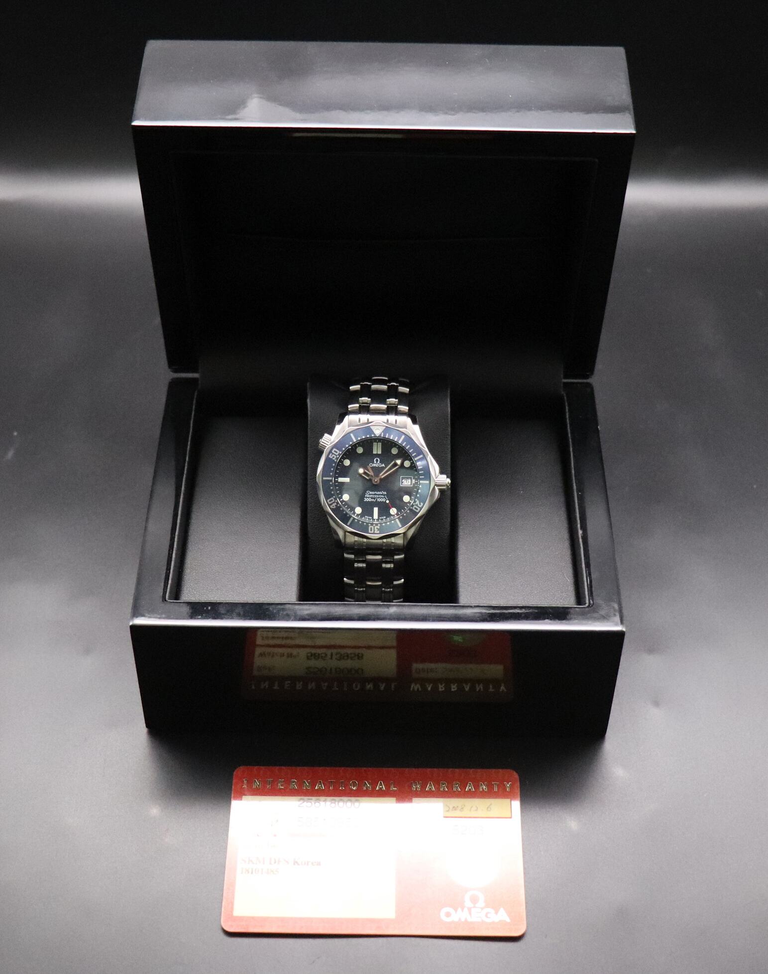 Omega Seamaster 300 2561.80 Blue Dial 2008 Paper