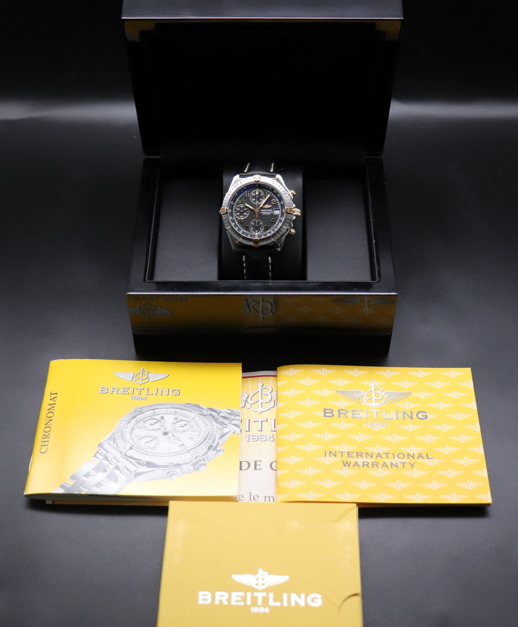 Breitling Chronomat B13352 Black Dial 2003 Papers