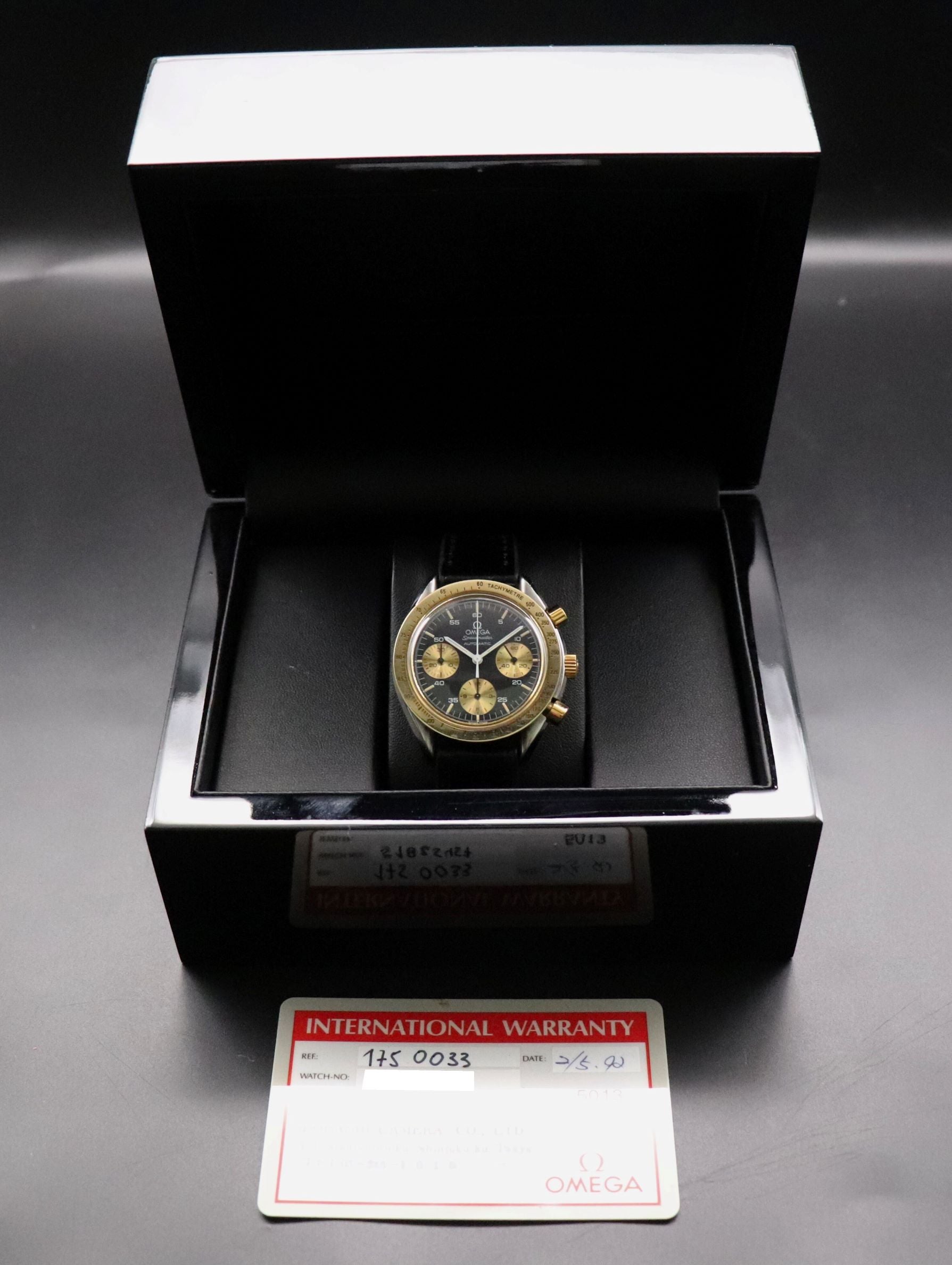 Omega Speedmaster Reduced 175.0033 Gold 1992 Papers