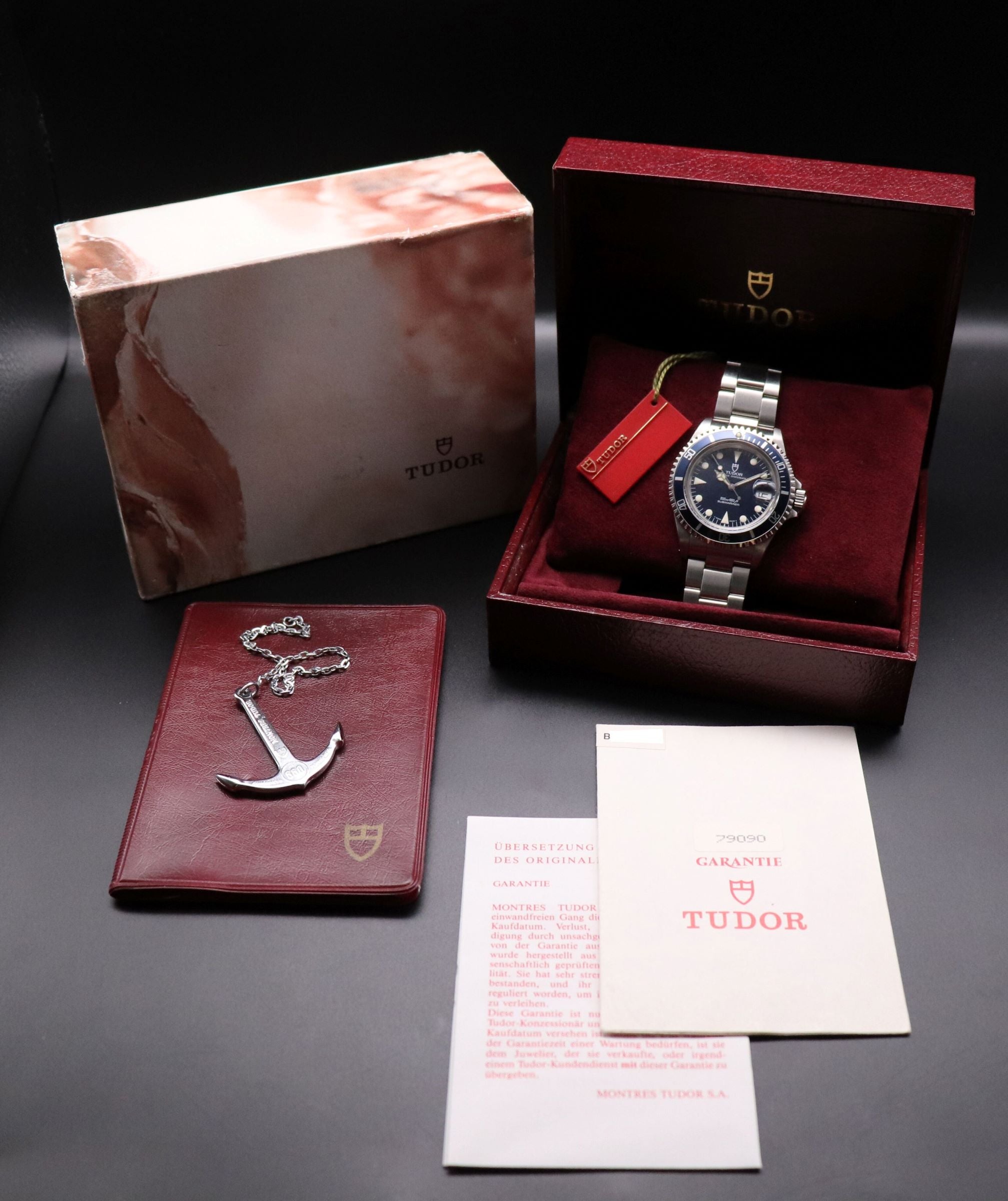 Tudor Submariner 79090 Blue Fullset 1995 Box+Paper