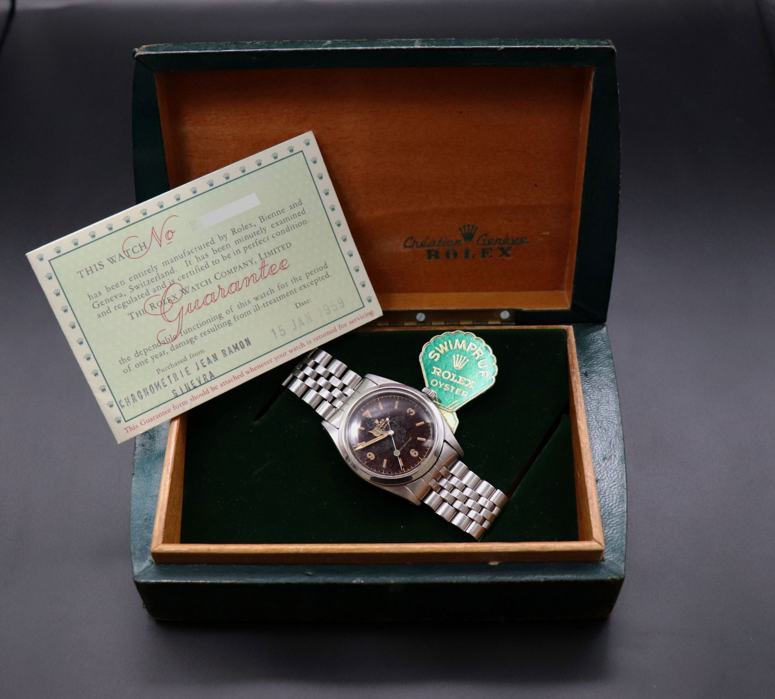 Rolex Explorer 5504 Tropical Chocolate Chapter Ring