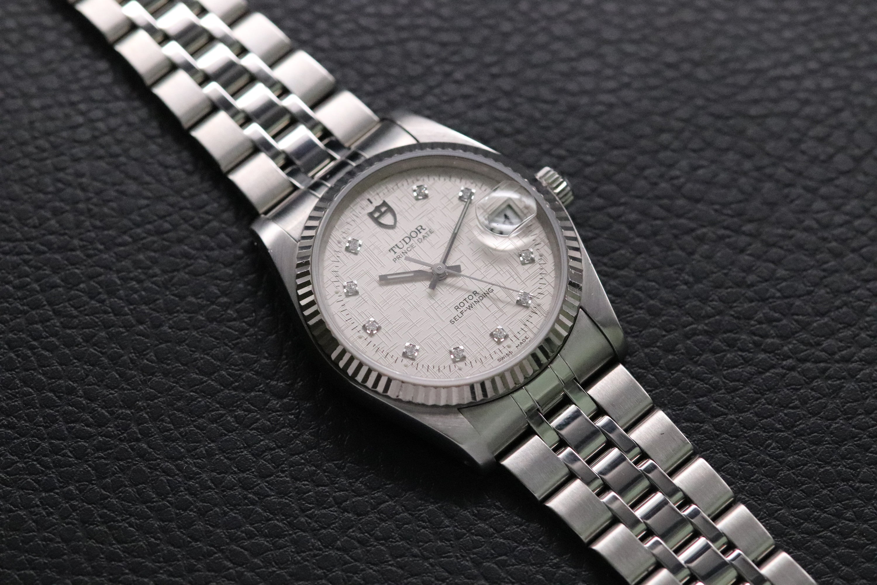 Tudor Prince Date 74034 Linen Diamond Dial 2011