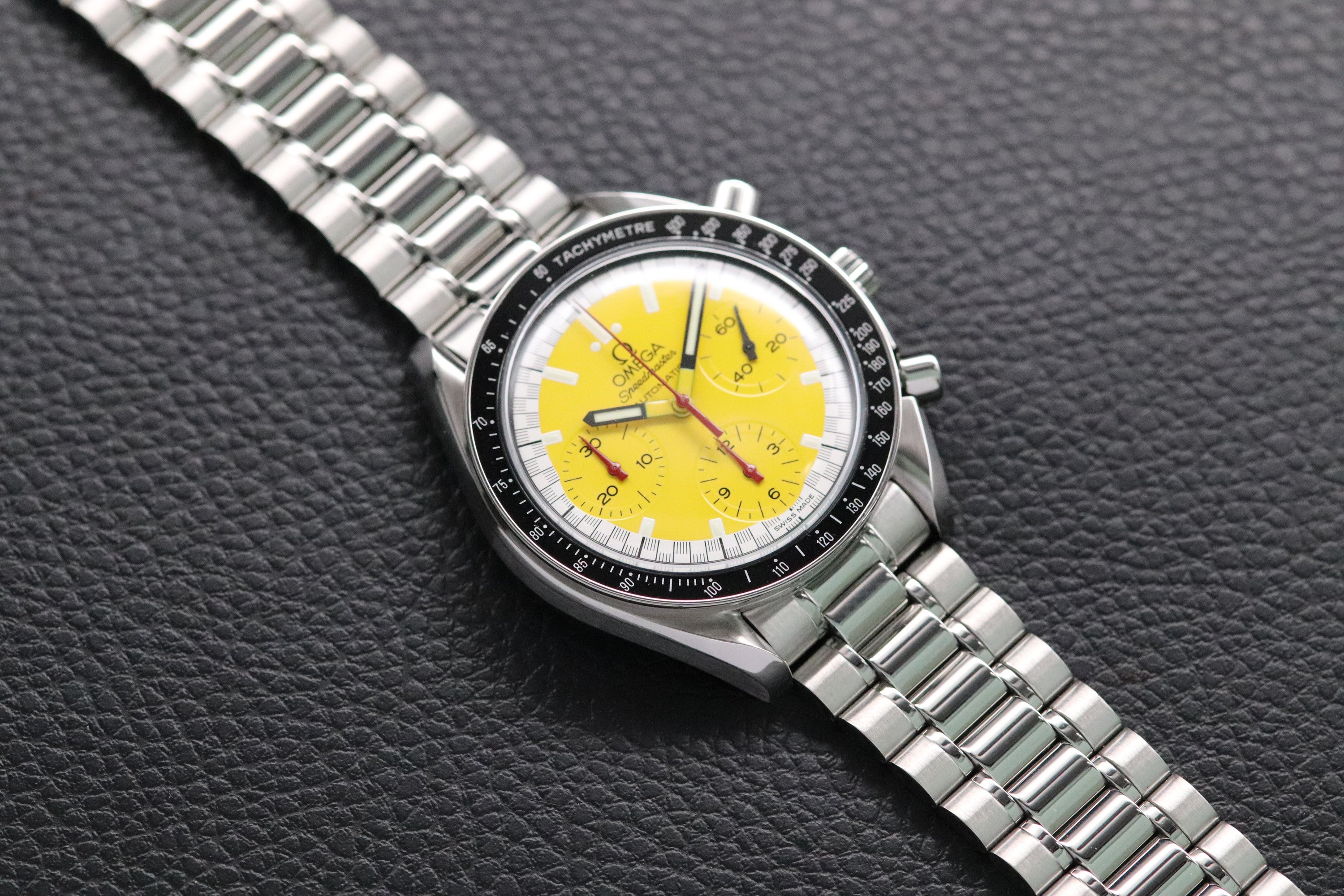 Omega Speedmaster Reduced 3510.12 Schumacher Yellow Dial 1998