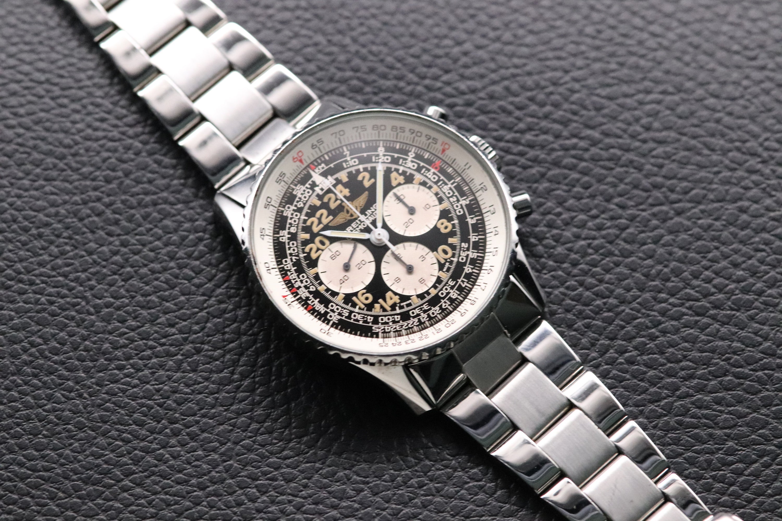 Breitling Navitimer A12019 Cosmonaute 1990 Rare Steel Bracelet
