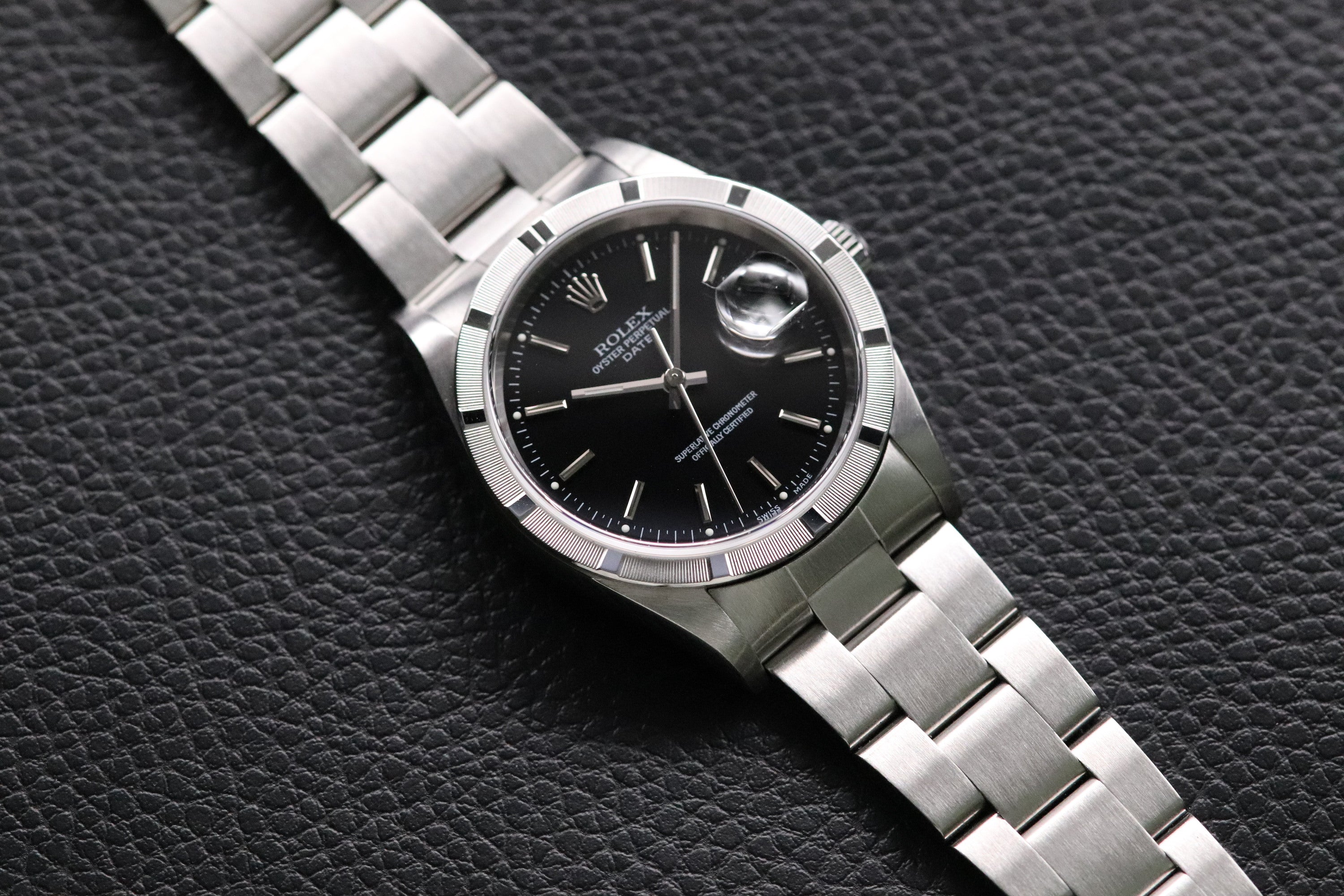 Rolex Date 15210 Black Dial 2002