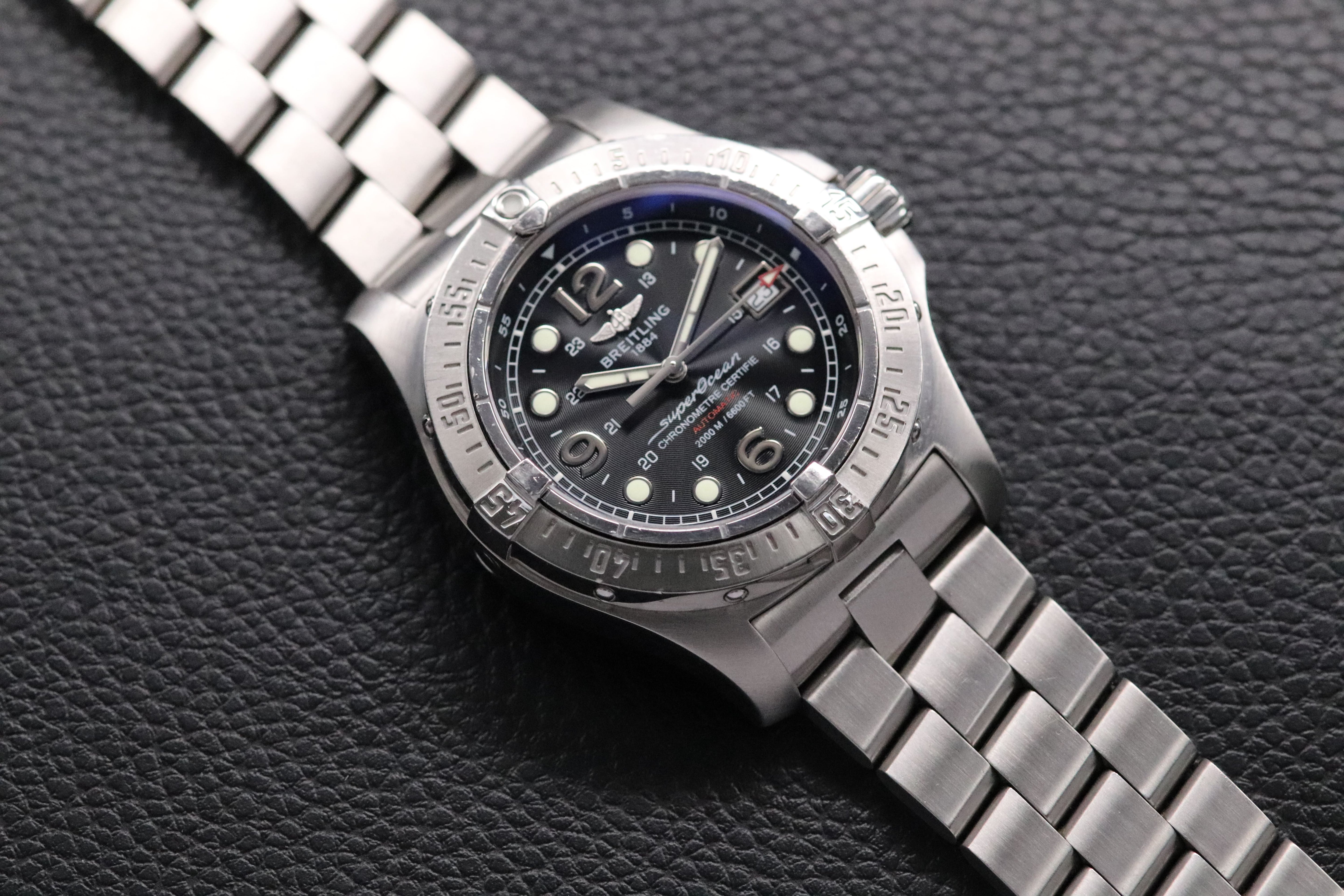 Breitling Superocean Steelfish A17390 Black Dial 2008