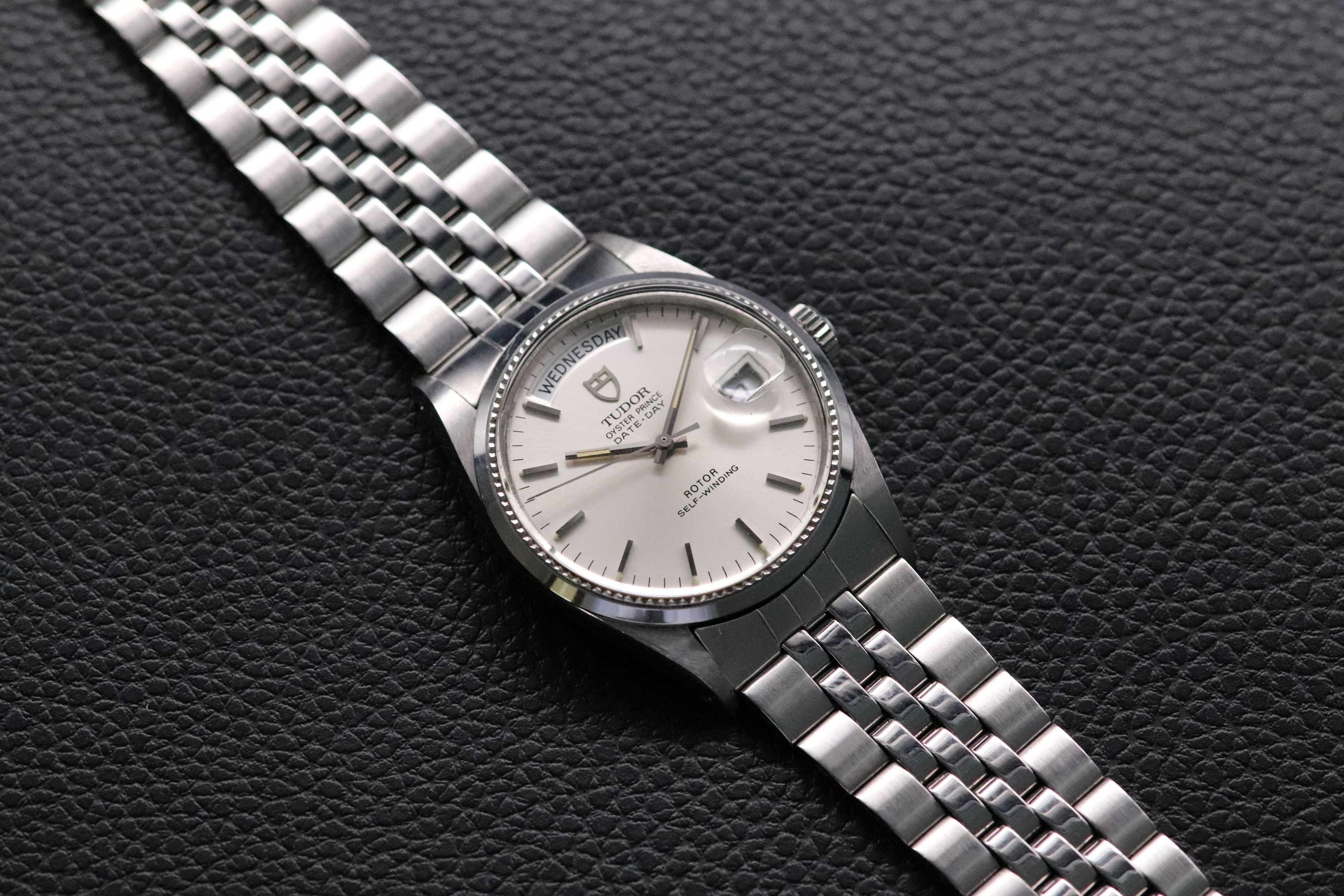 Tudor Prince Date-Day 94710 Silver Fullset 1985 Box+Paper