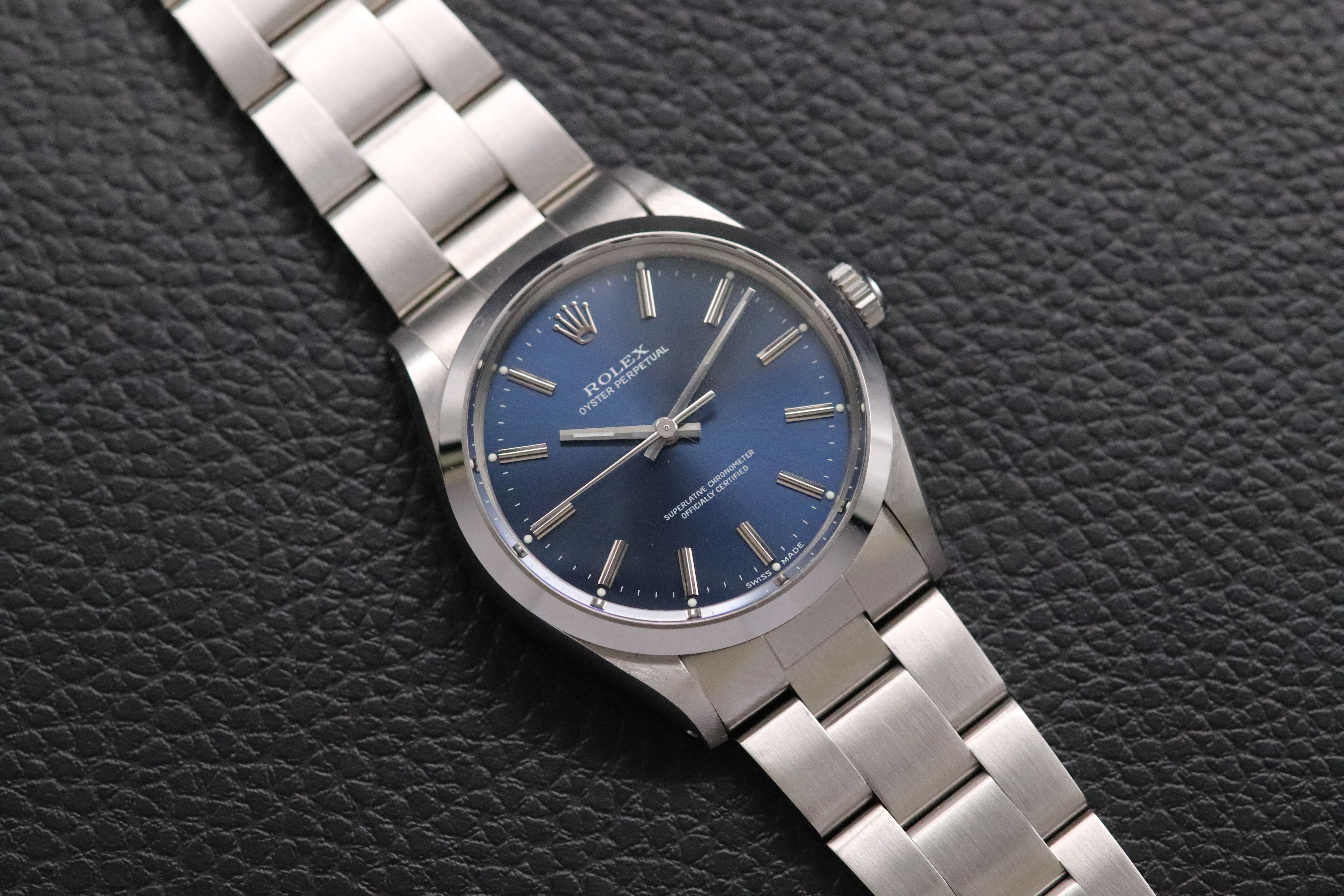Rolex Oyster Perpetual 1002 Blue Dial 1976 Automatic