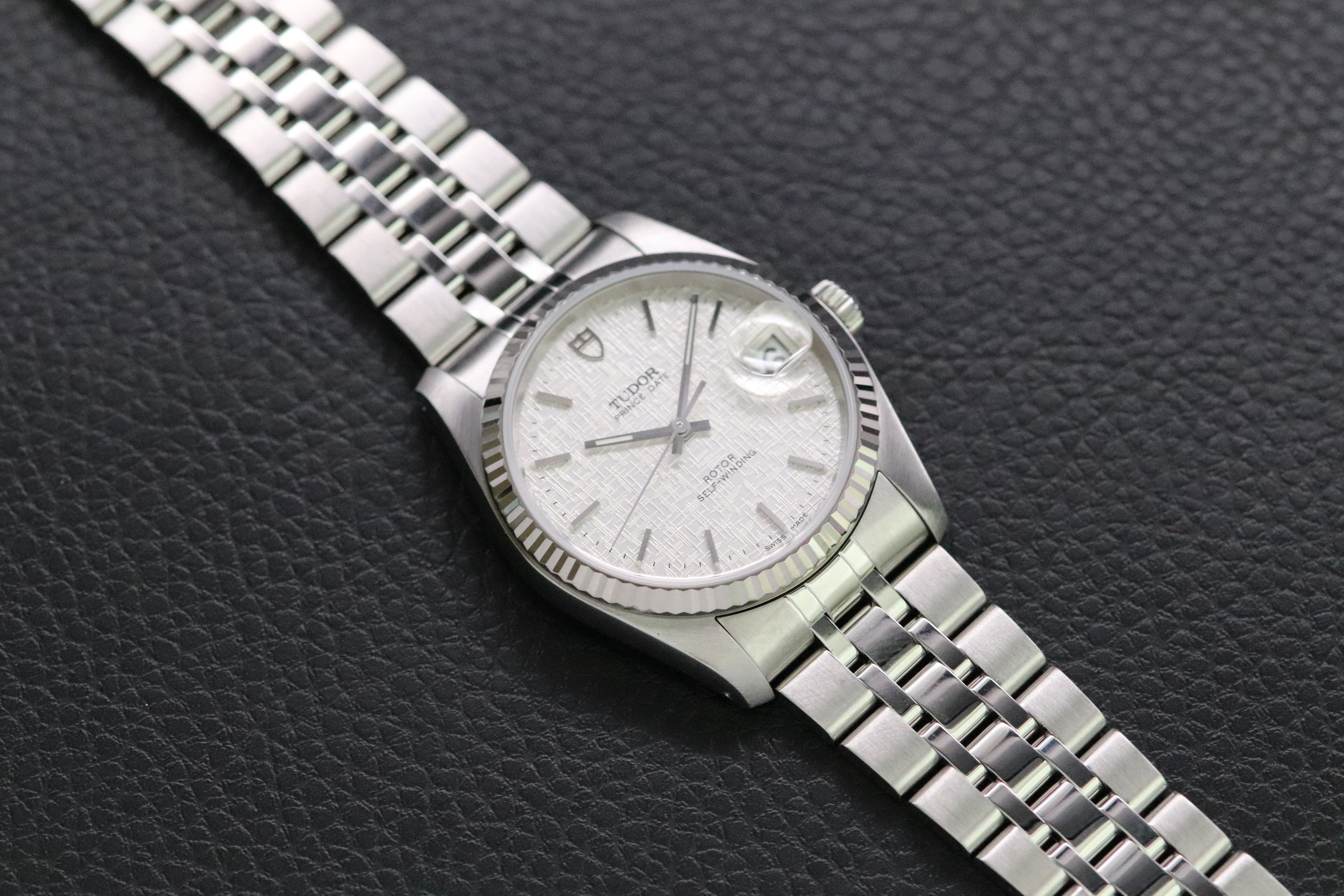 Tudor Prince Date 74034 Linen Dial Fullset 2019 Box+Papers