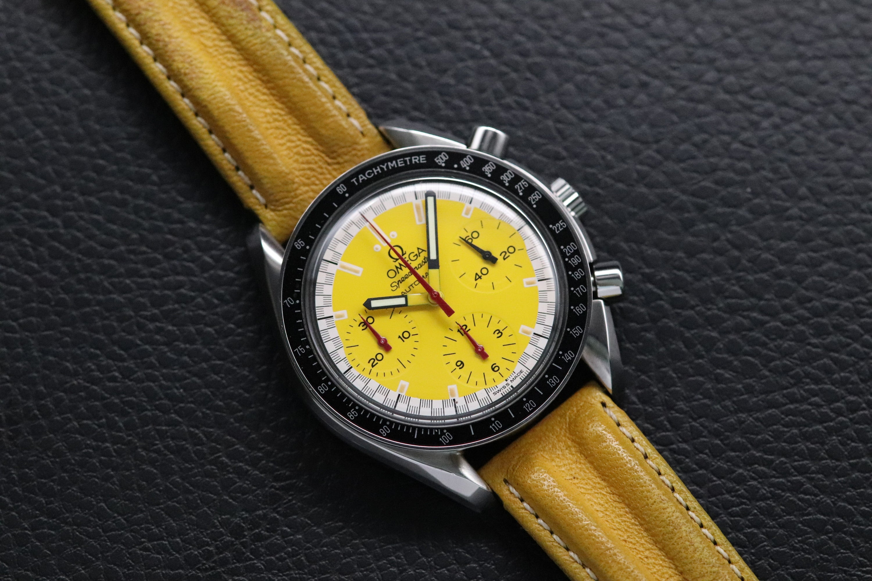 Omega Speedmaster Reduced 3810.12 Schumacher Yellow Dial