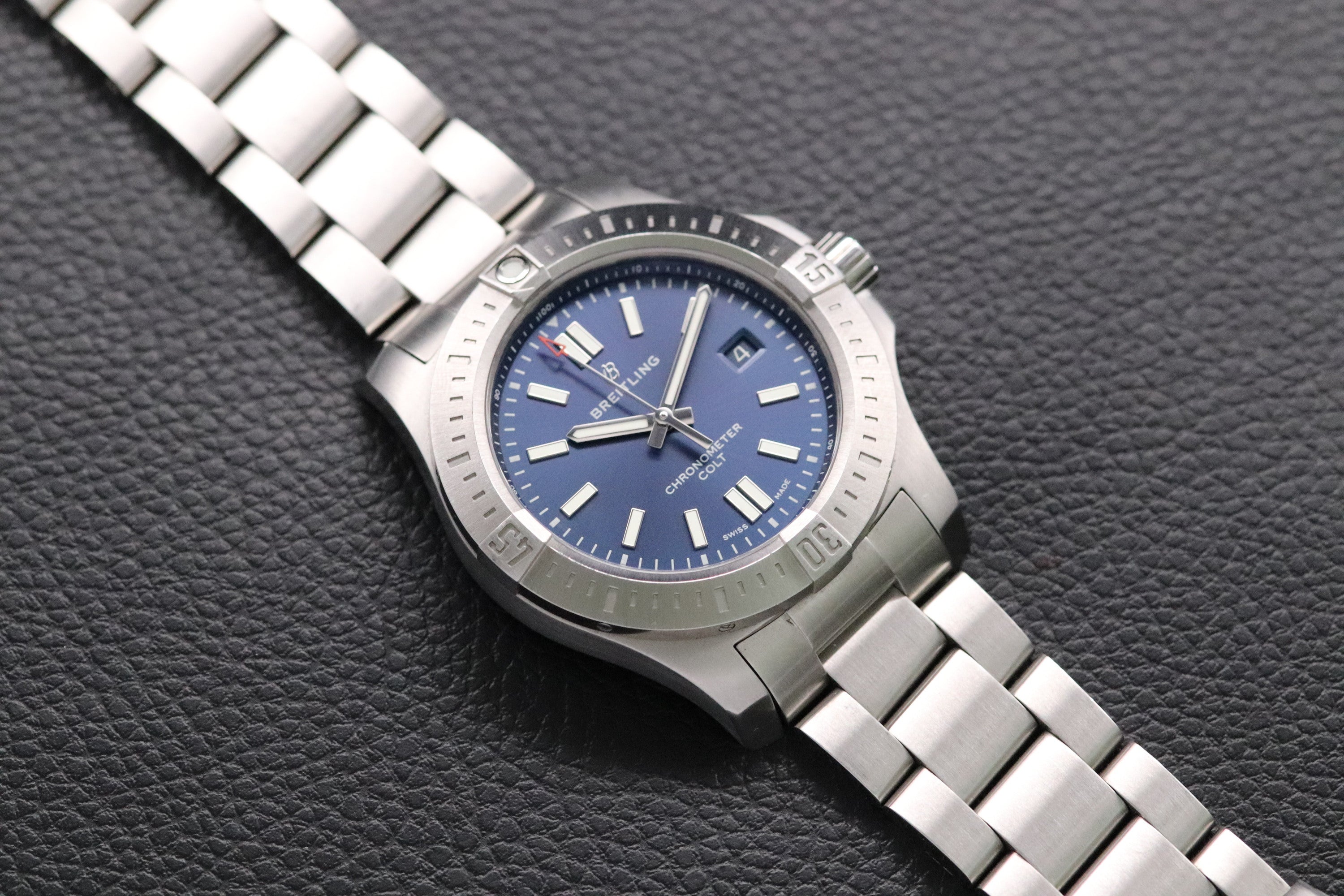Breitling Colt A17388 Blue Dial Fullset 2018 Box+Papers