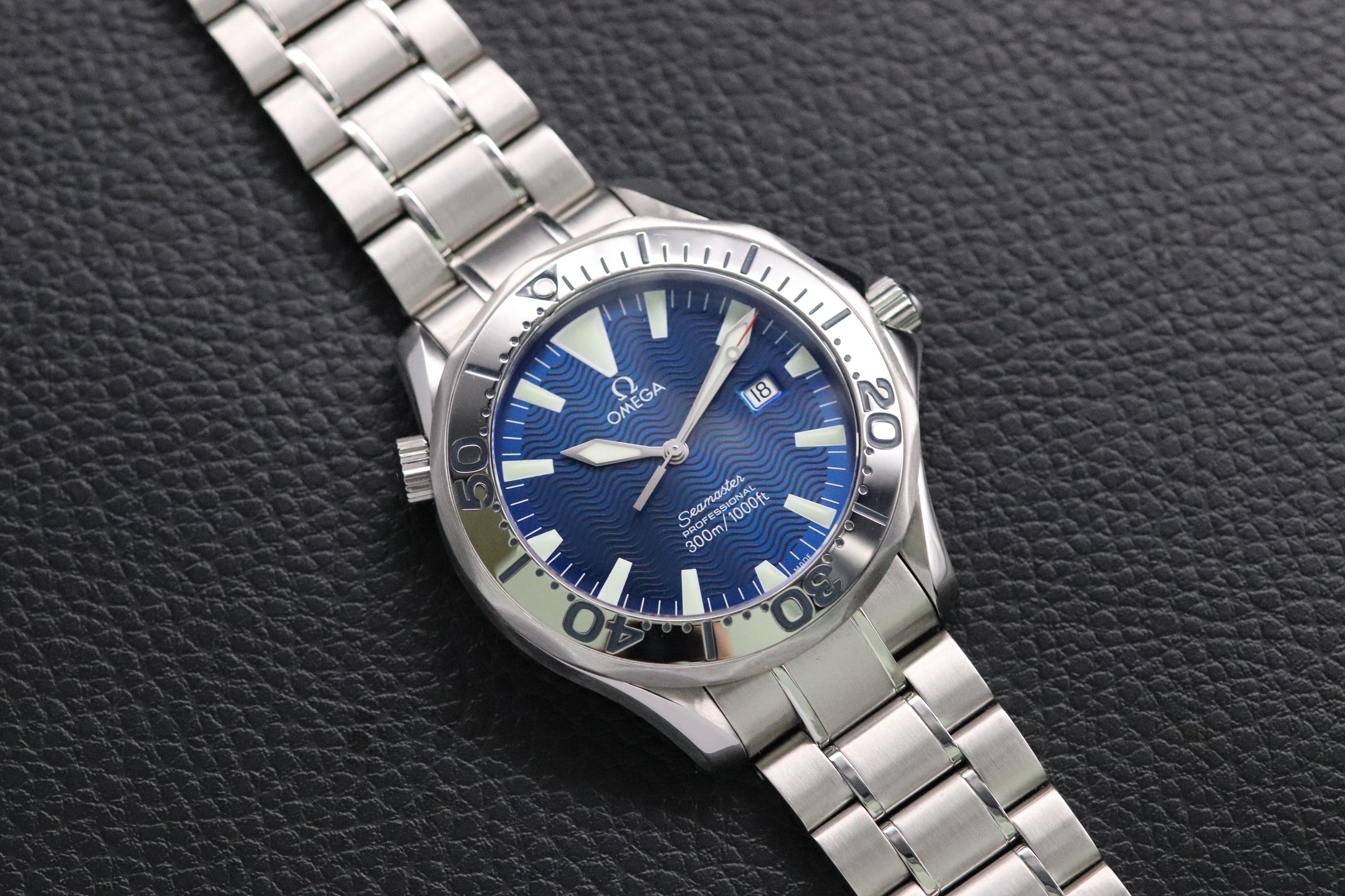 Omega Seamaster Diver 2265.80 Blue Dial 2000 Papers