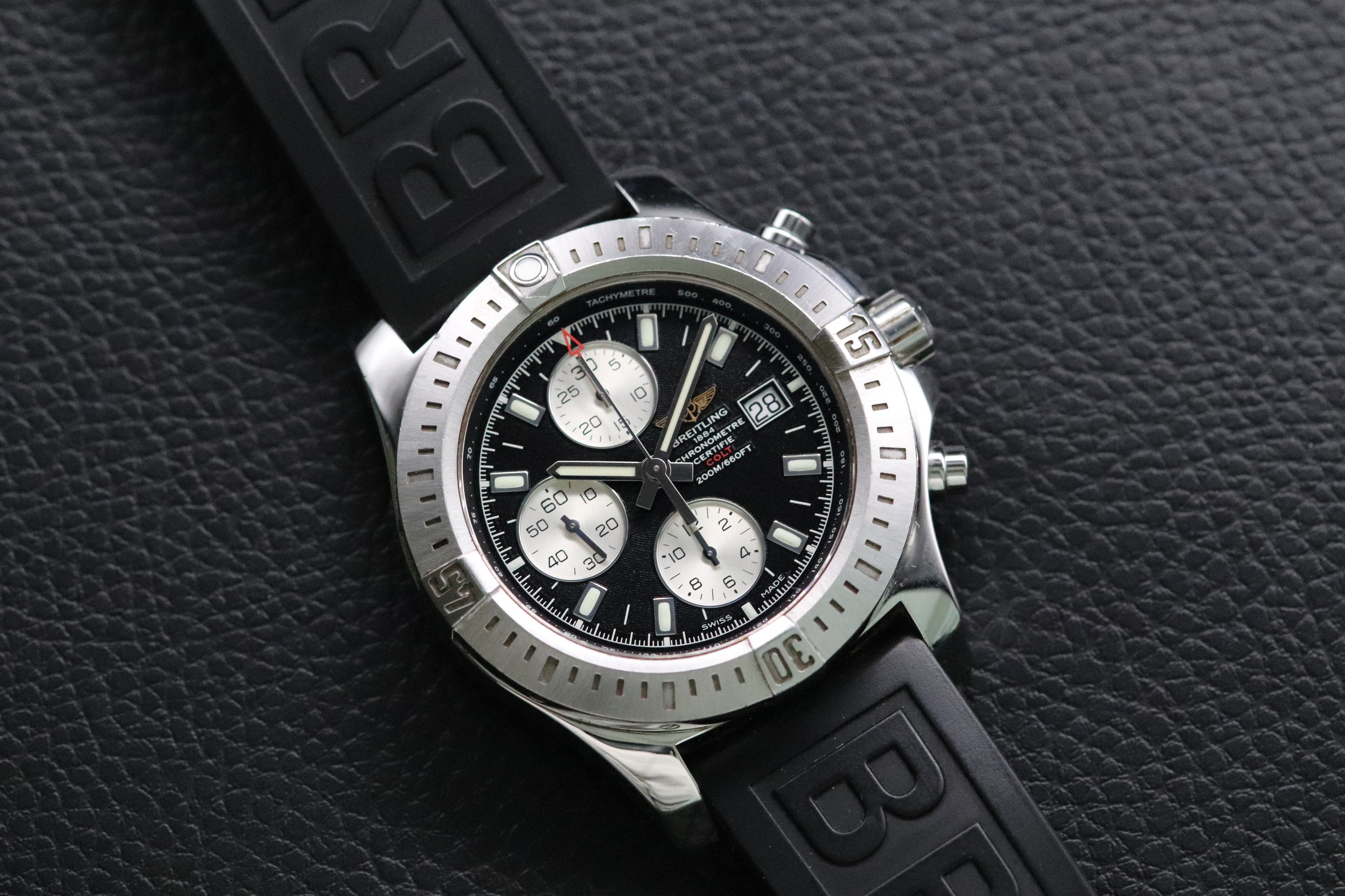 Breitling Colt Chronograph A13388 Black Fullset 2015 Box+Papers