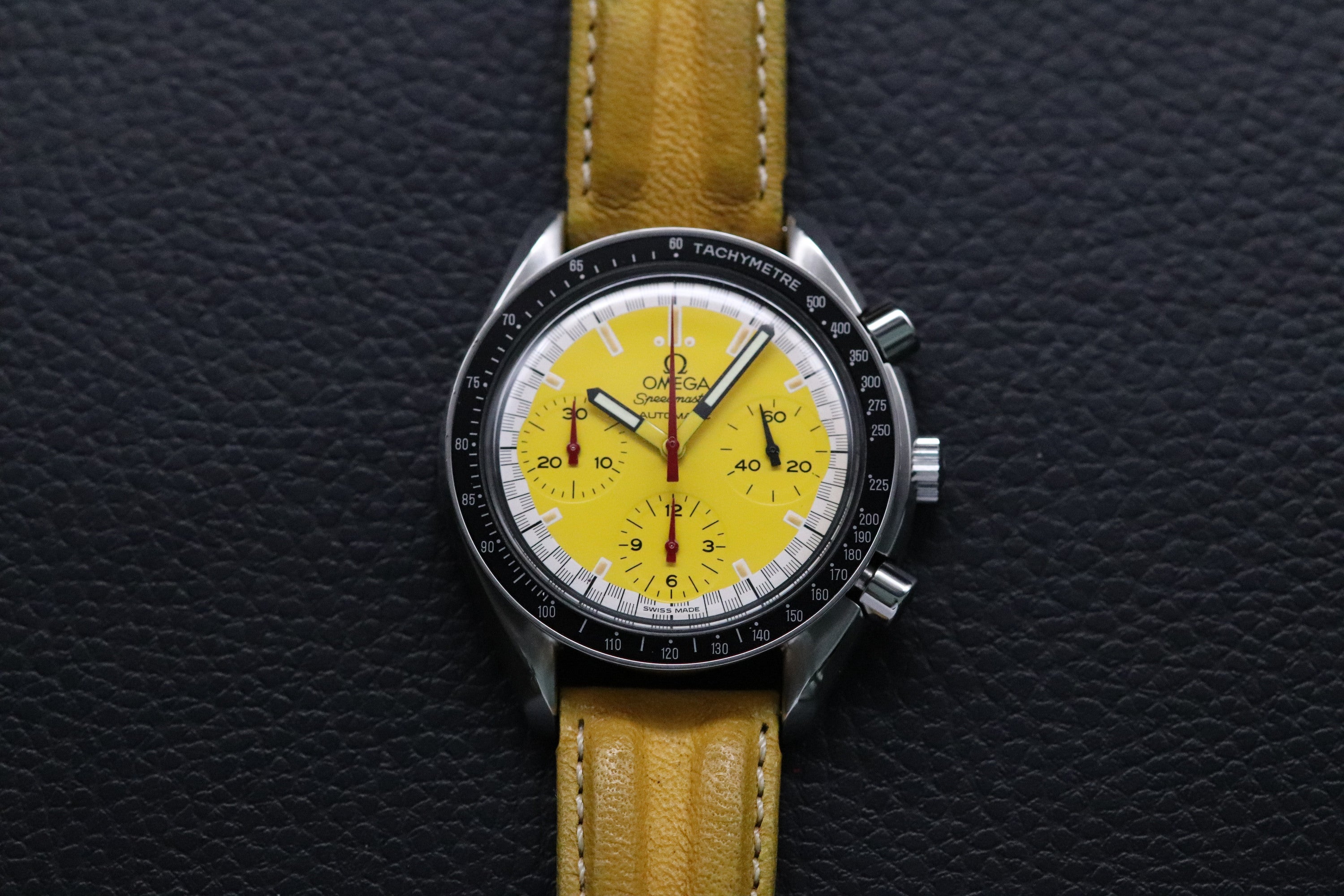 Omega Speedmaster Reduced 3810.12 Schumacher Yellow Dial