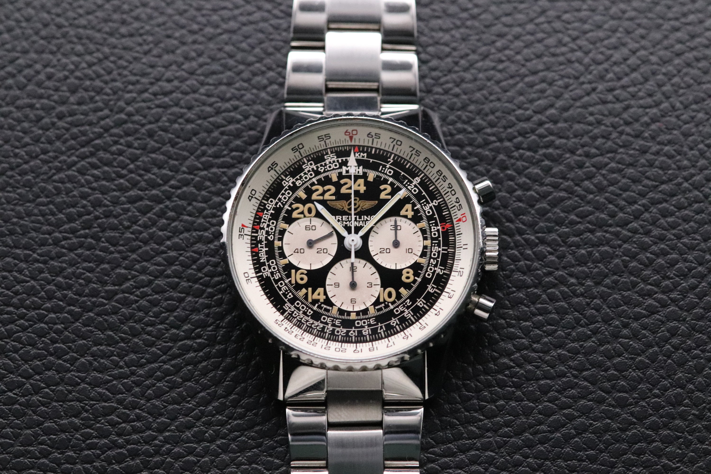 Breitling Navitimer A12019 Cosmonaute 1990 Rare Steel Bracelet