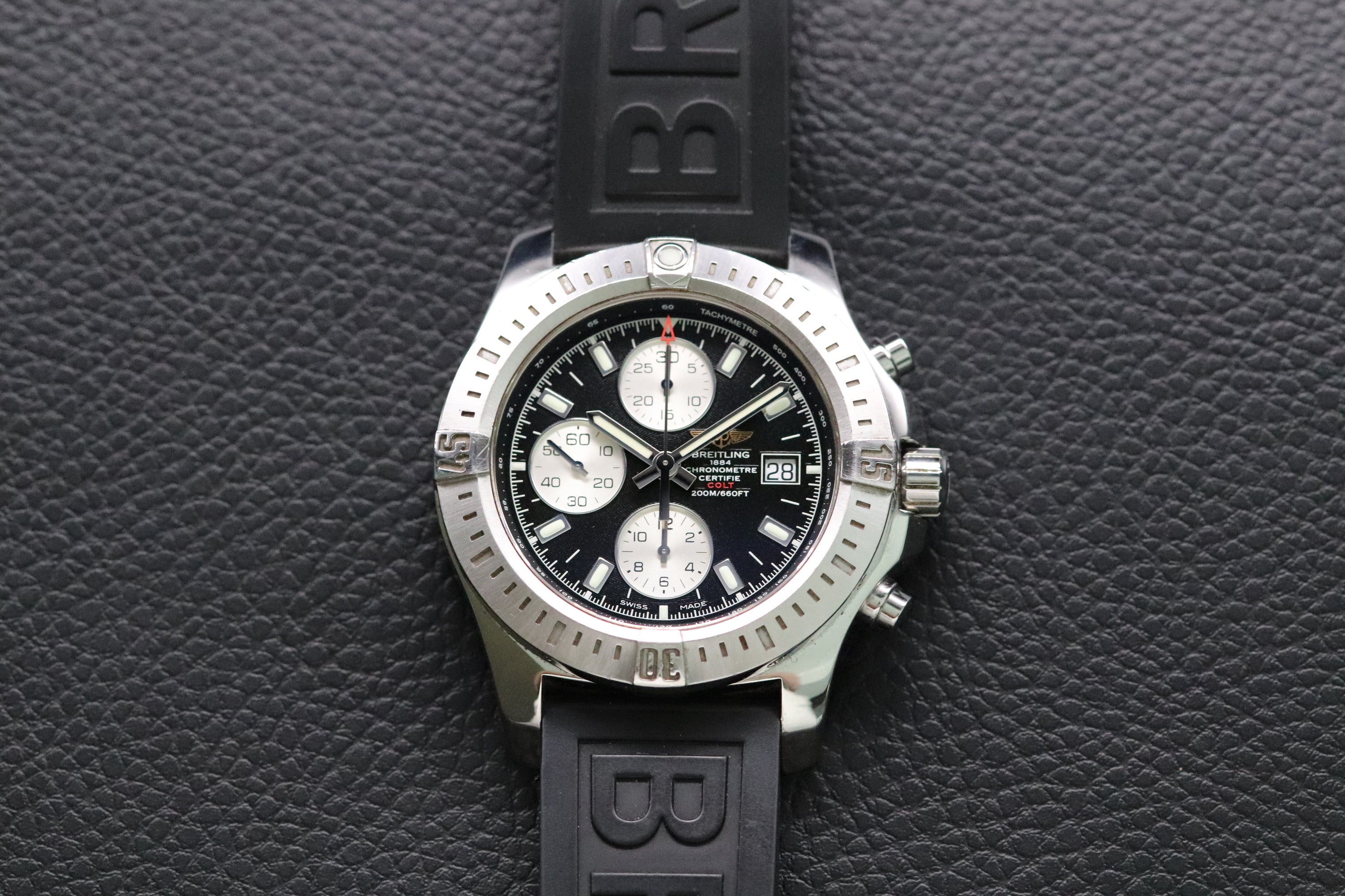 Breitling Colt Chronograph A13388 Black Fullset 2015 Box+Papers