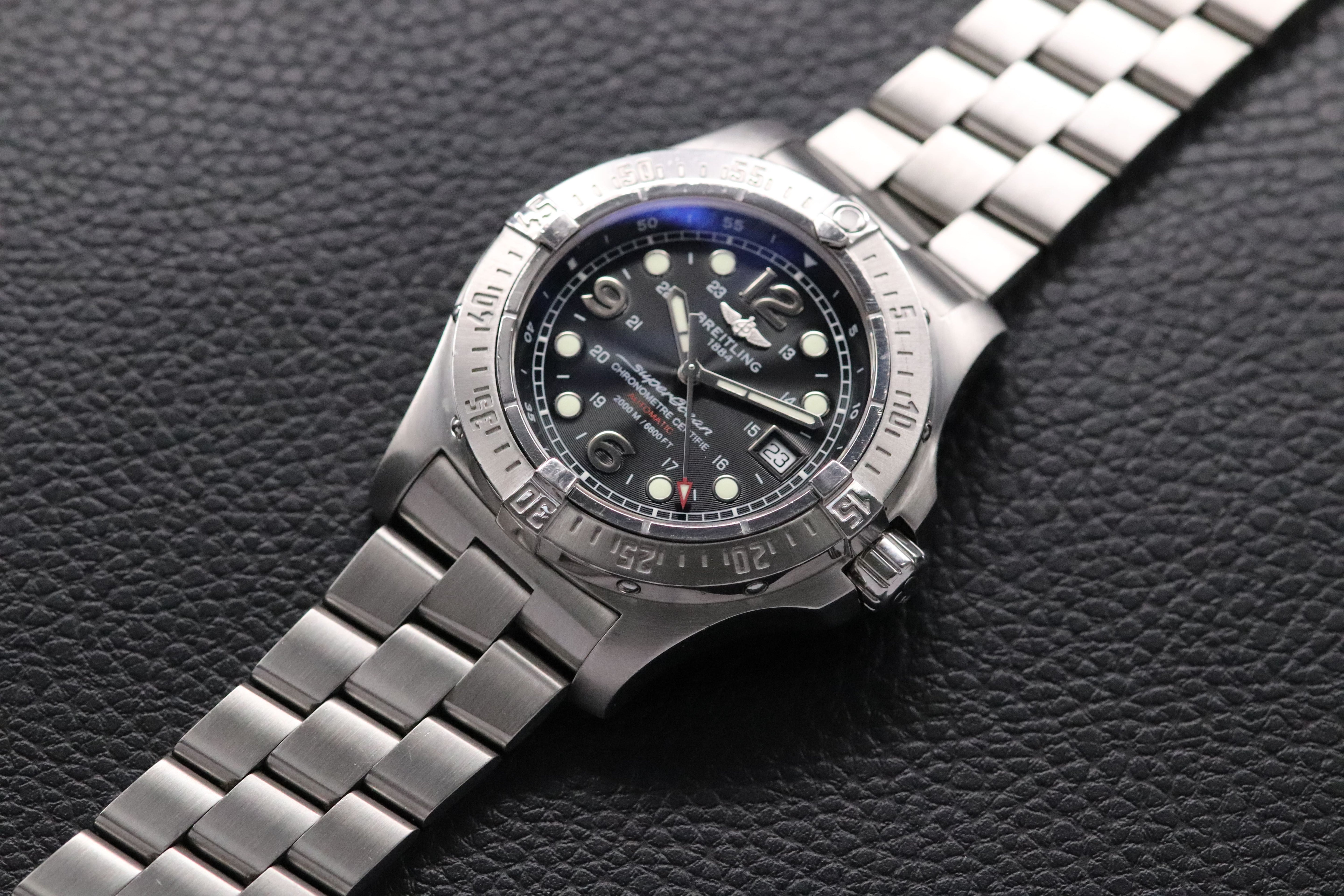 Breitling Superocean Steelfish A17390 Black Dial 2008