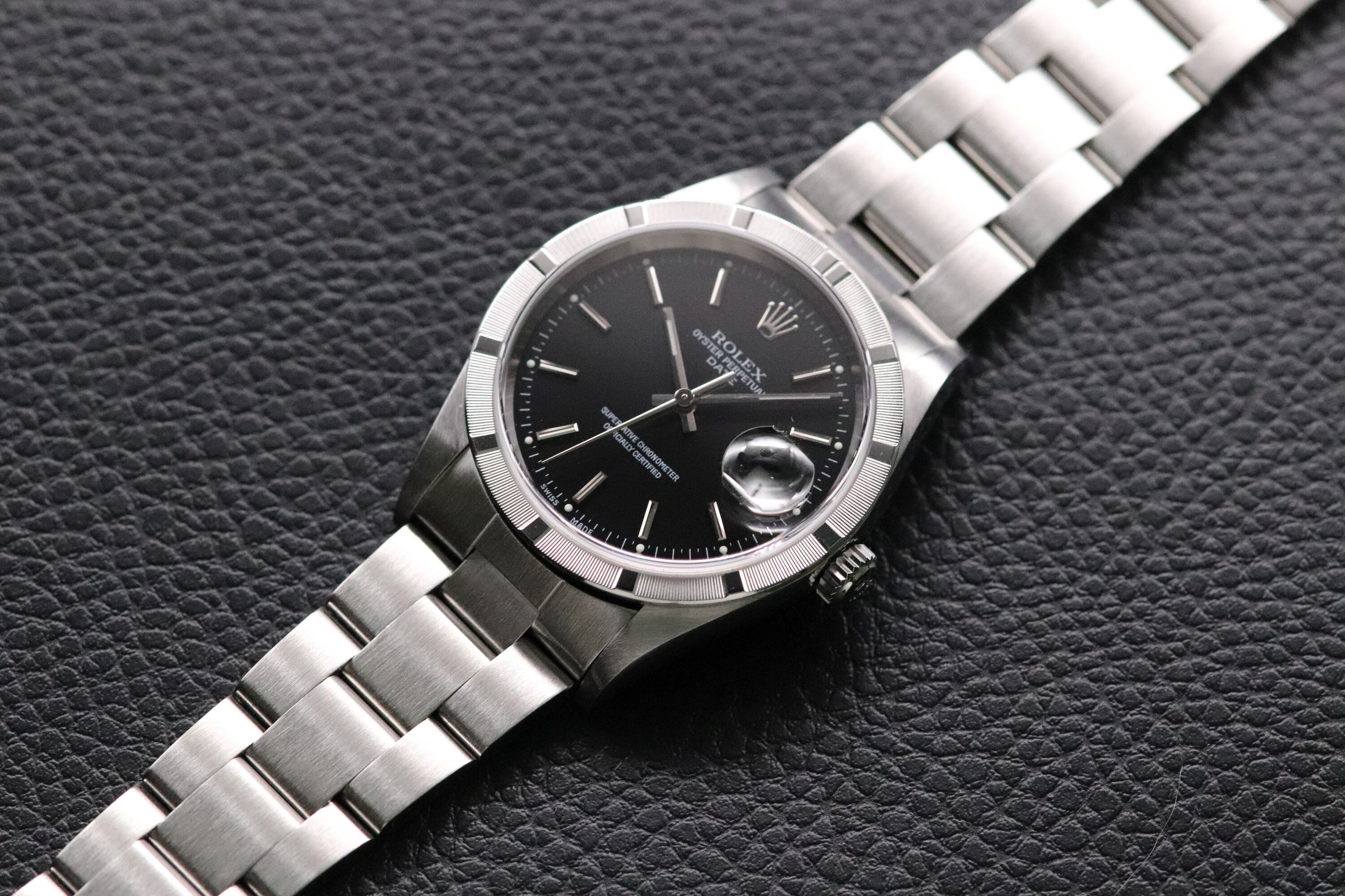 Rolex Date 15210 Black Dial 2002