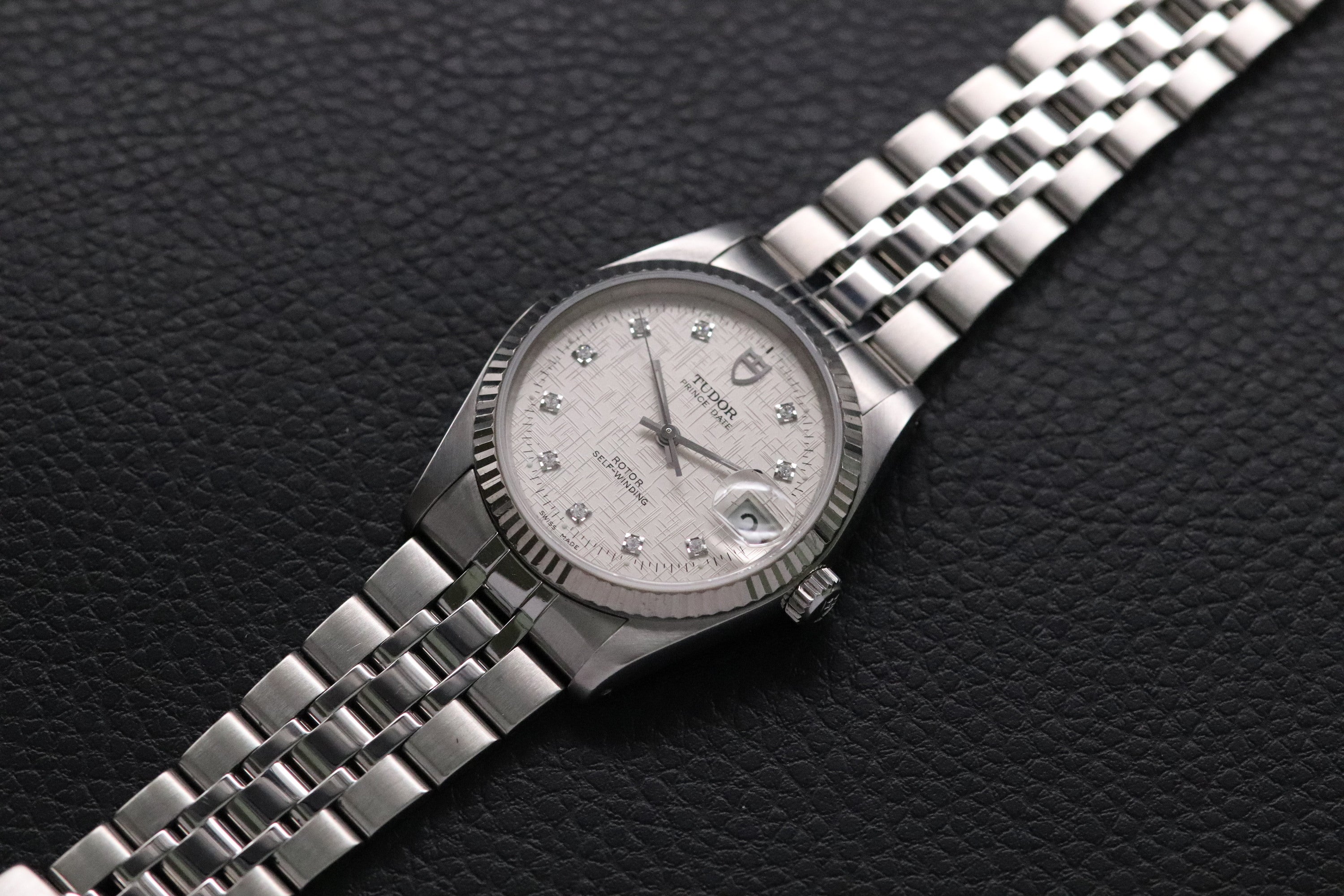 Tudor Prince Date 74034 Linen Diamond Dial 2011