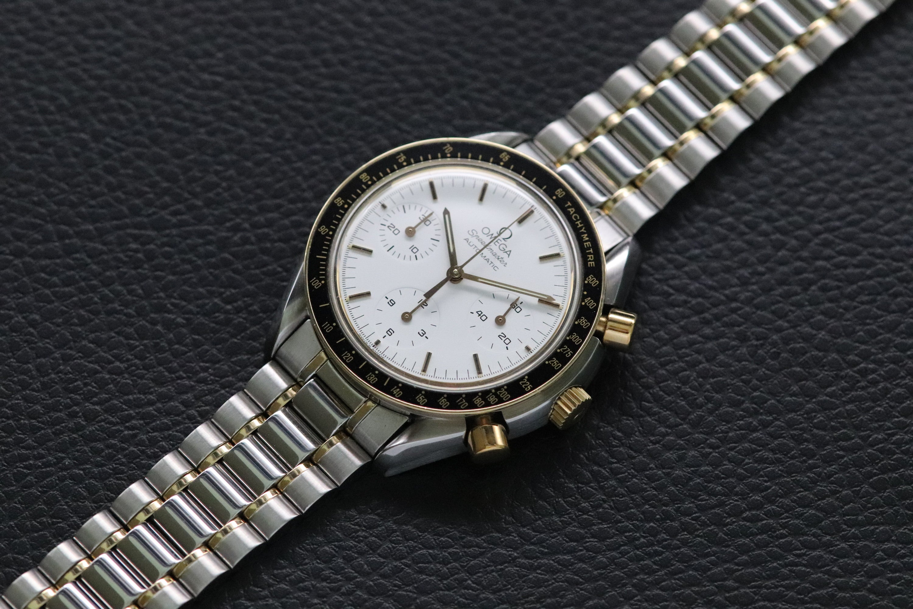 Omega Speedmaster Reduced 3310.20 Albino Gold 1991 White Dial