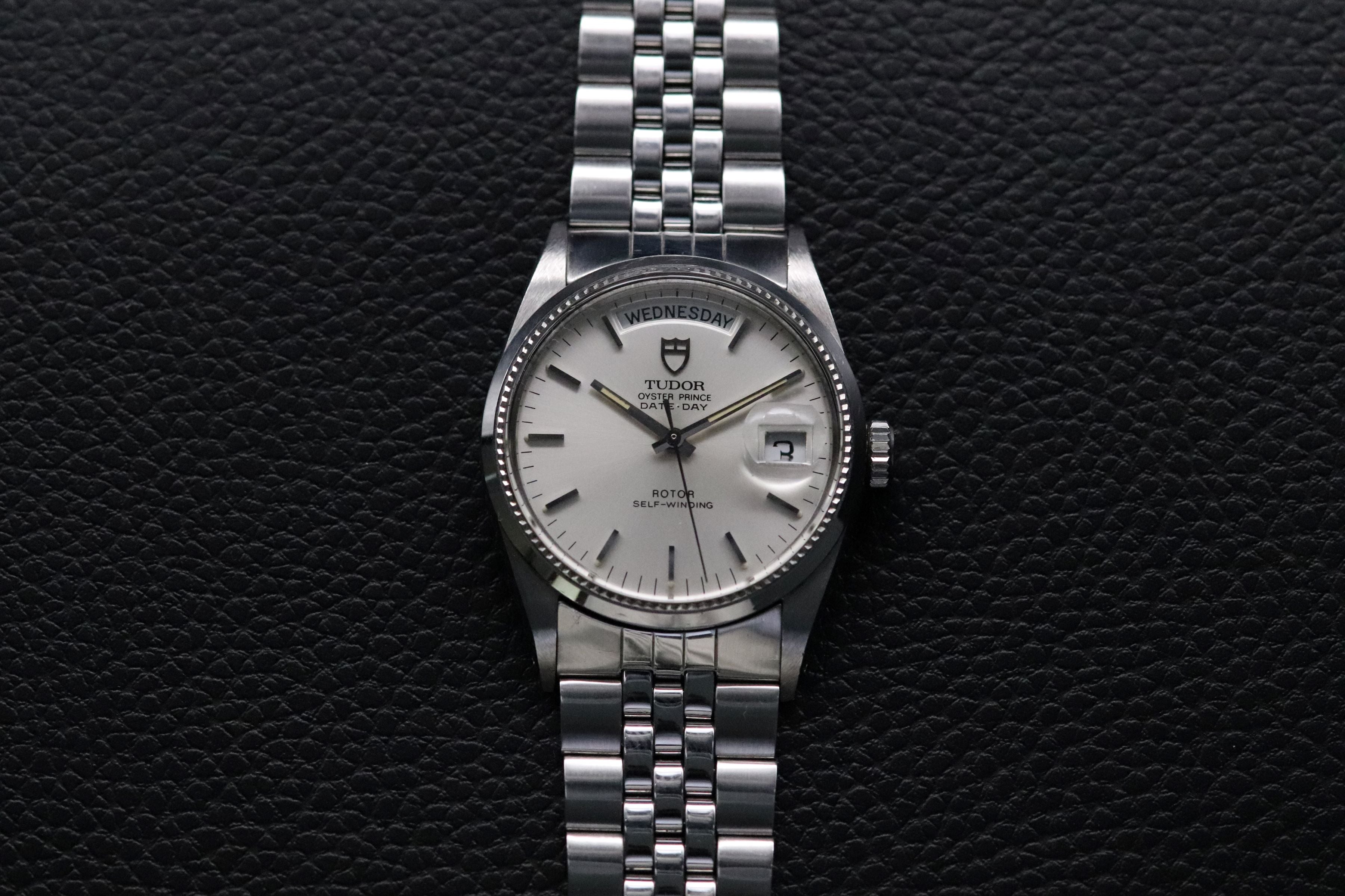 Tudor Prince Date-Day 94710 Silver Fullset 1985 Box+Paper