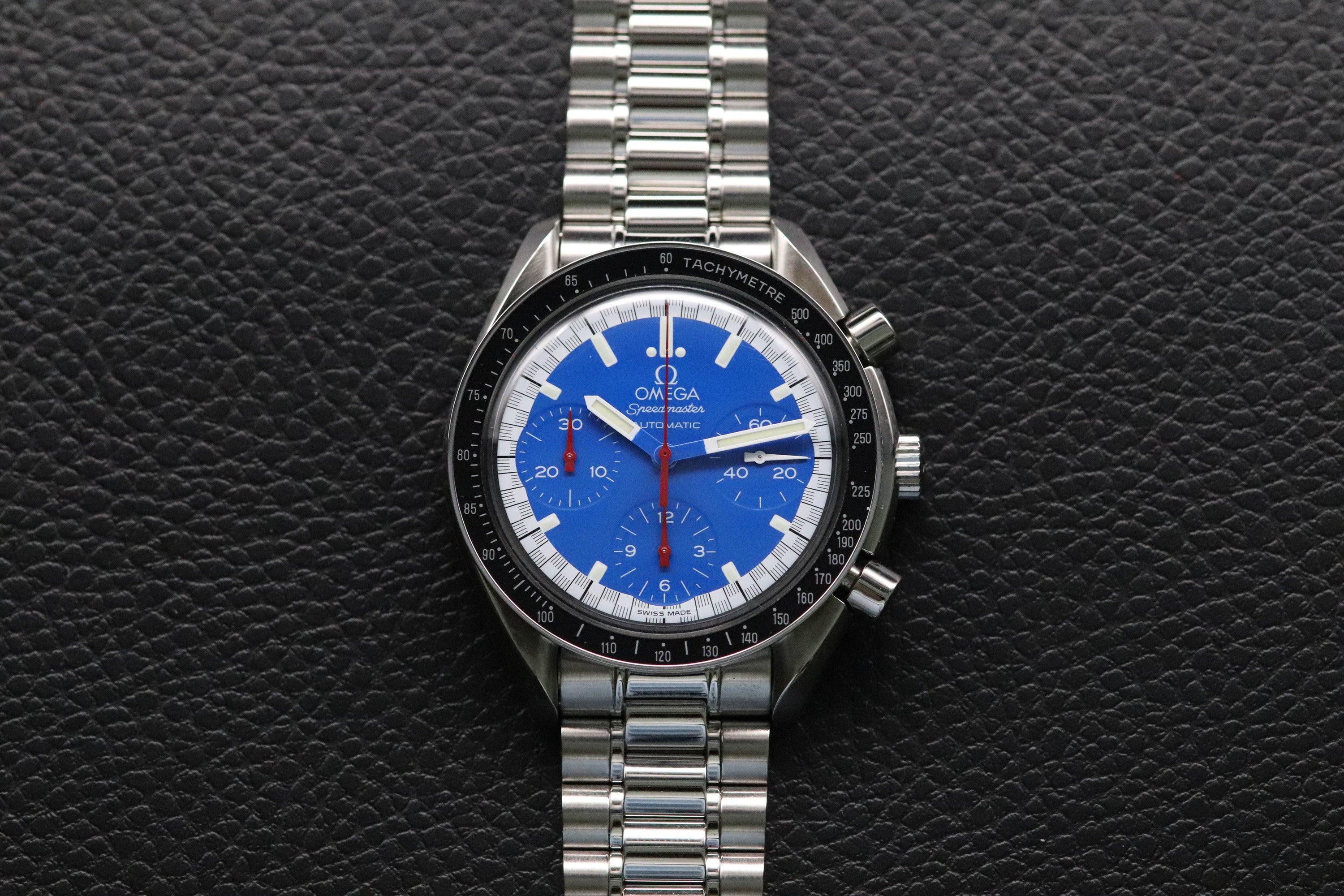 Omega Speedmaster Reduced 3510.81 Schumacher Fullset Blue Dial Box+Papers