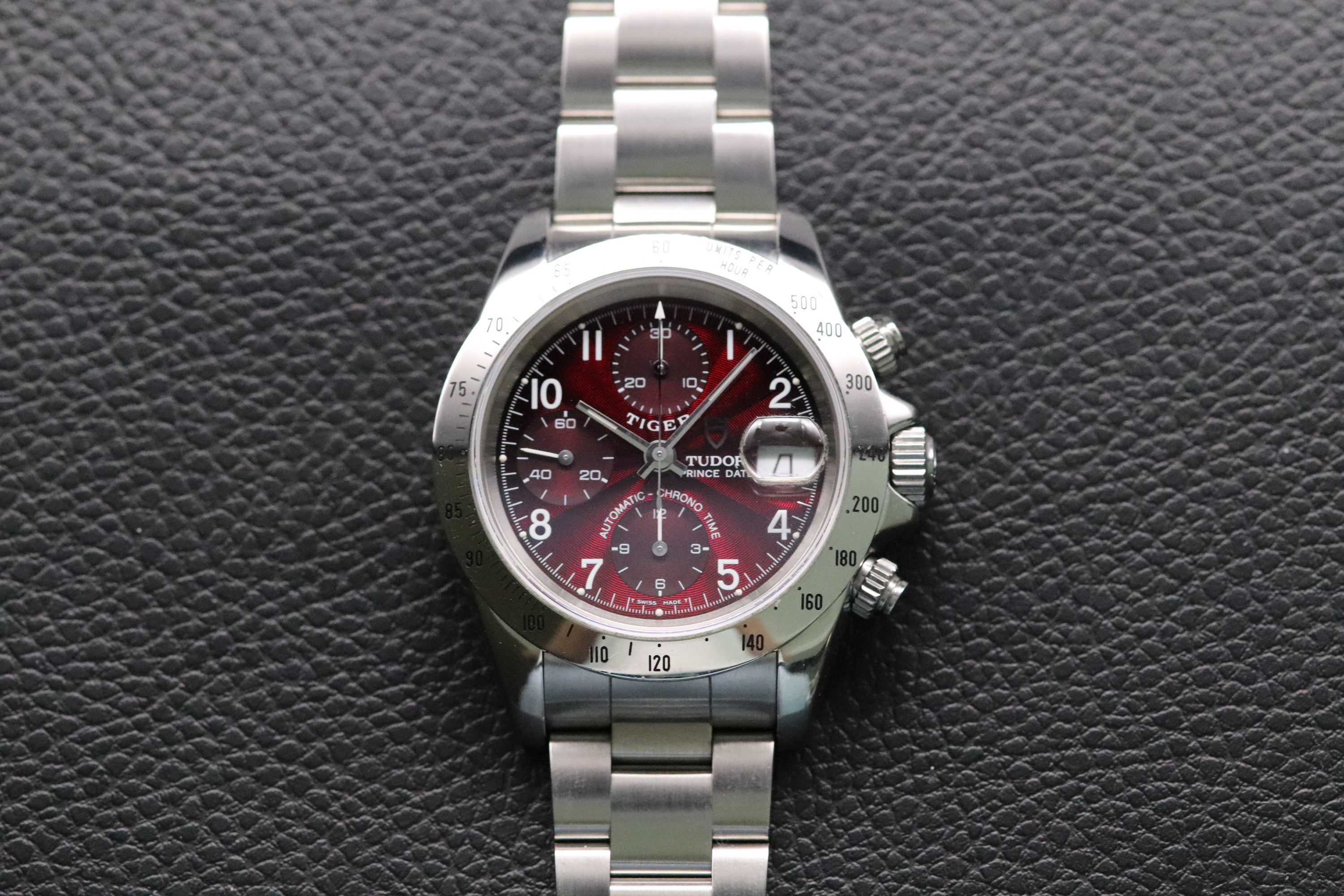 Tudor Prince Date 79280 Bordeaux Dial Fullset 1999 Box+Papers