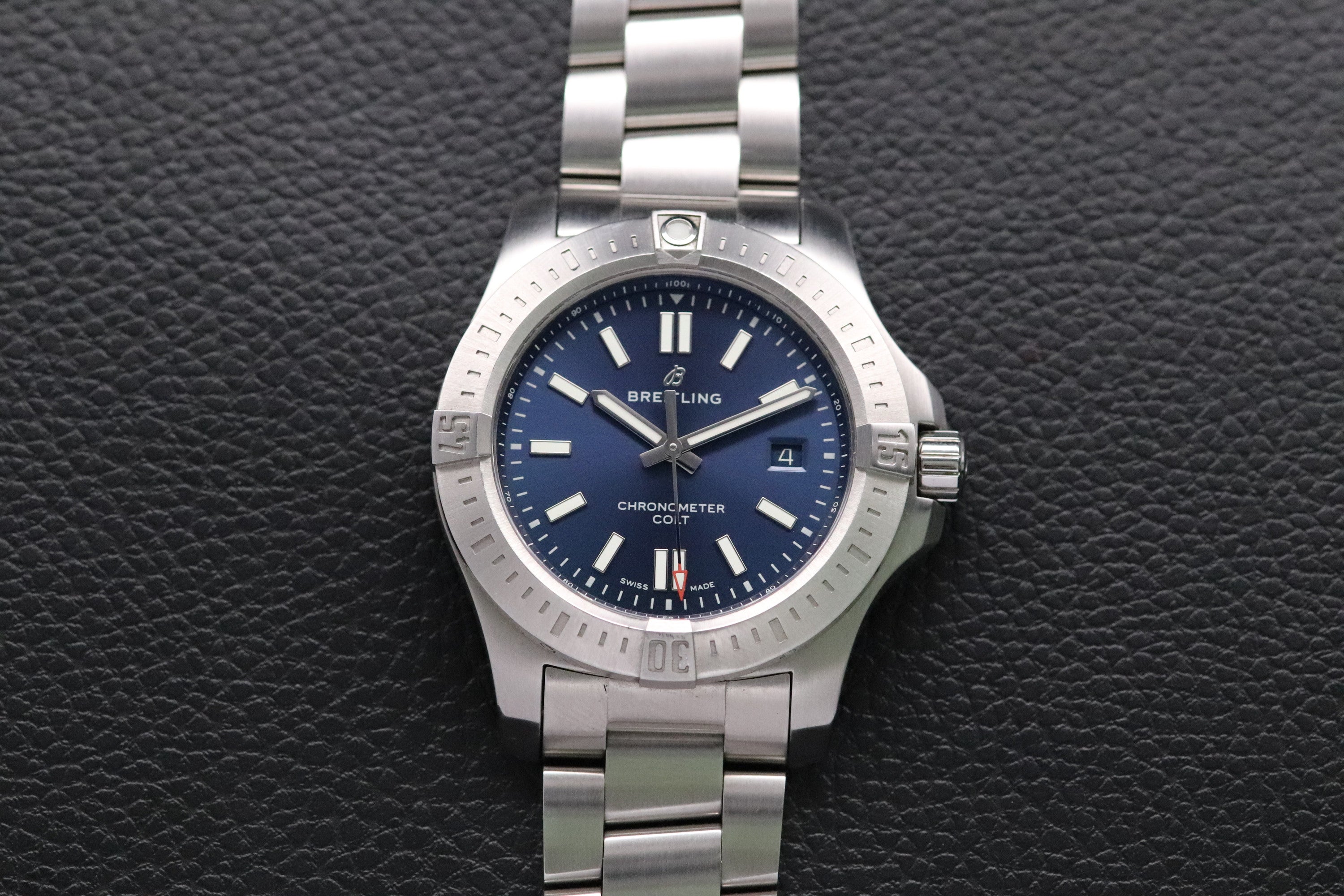 Breitling Colt A17388 Blue Dial Fullset 2018 Box+Papers