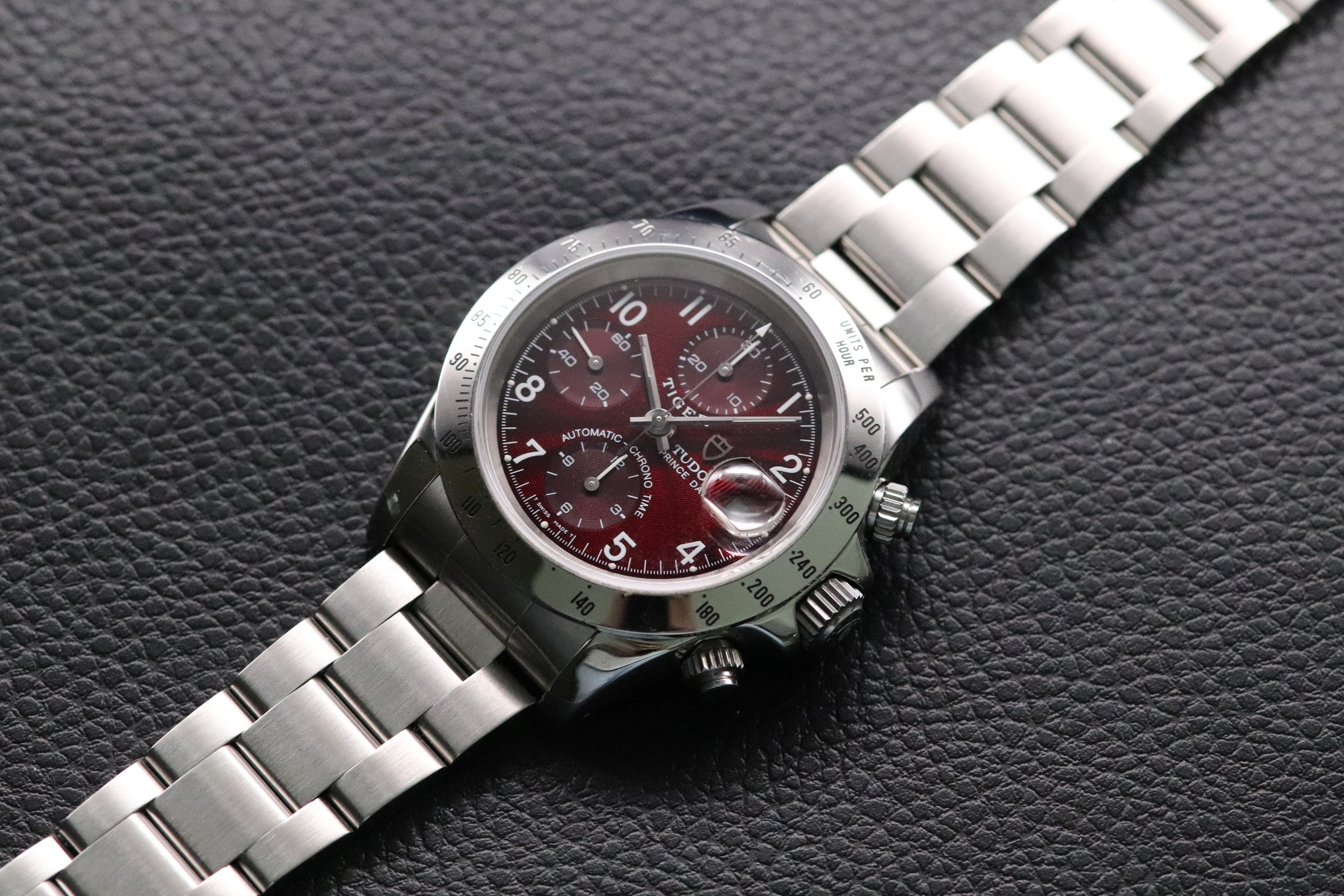 Tudor Prince Date 79280 Bordeaux Dial Fullset 1999 Box+Papers