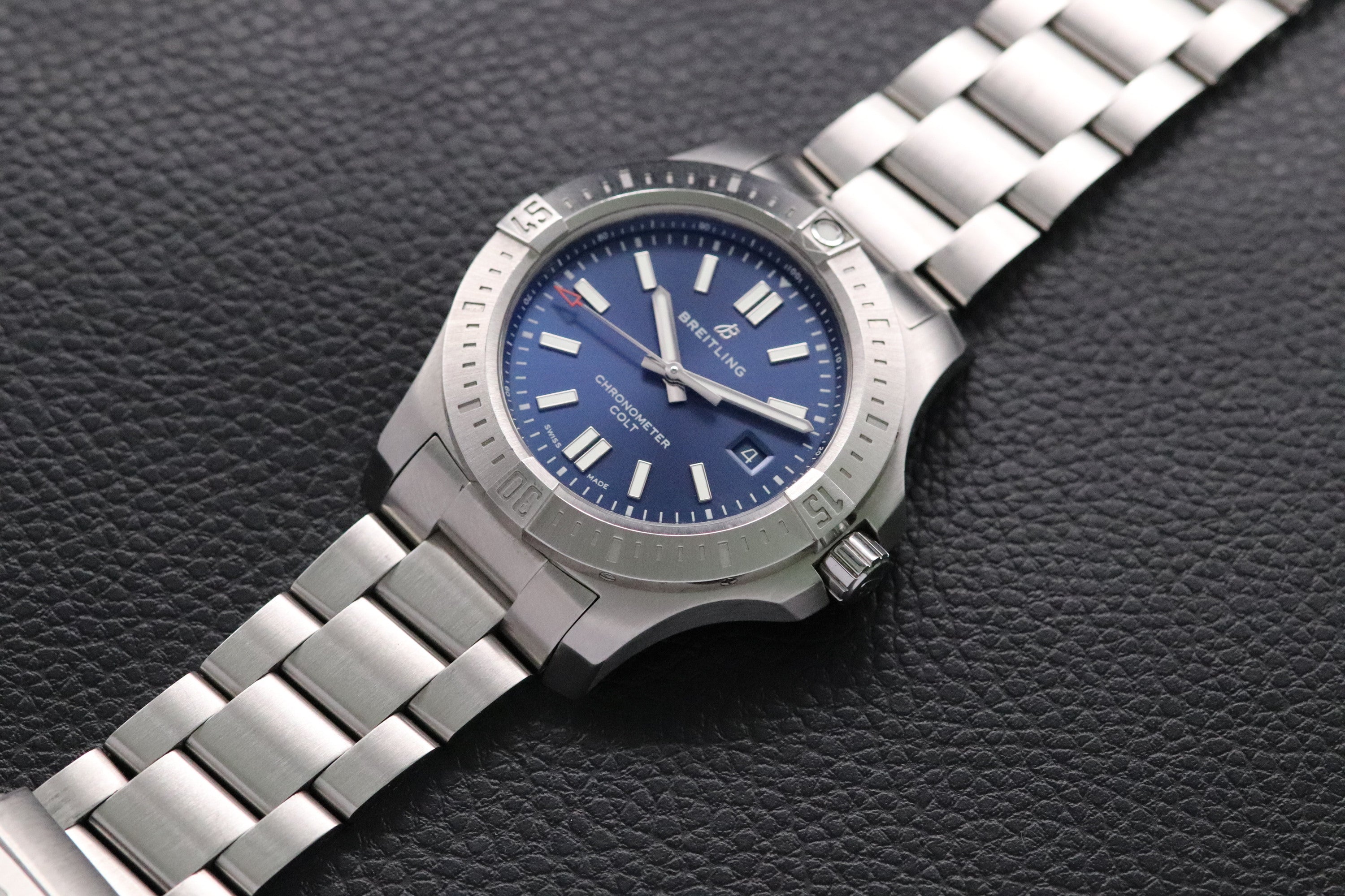 Breitling Colt A17388 Blue Dial Fullset 2018 Box+Papers