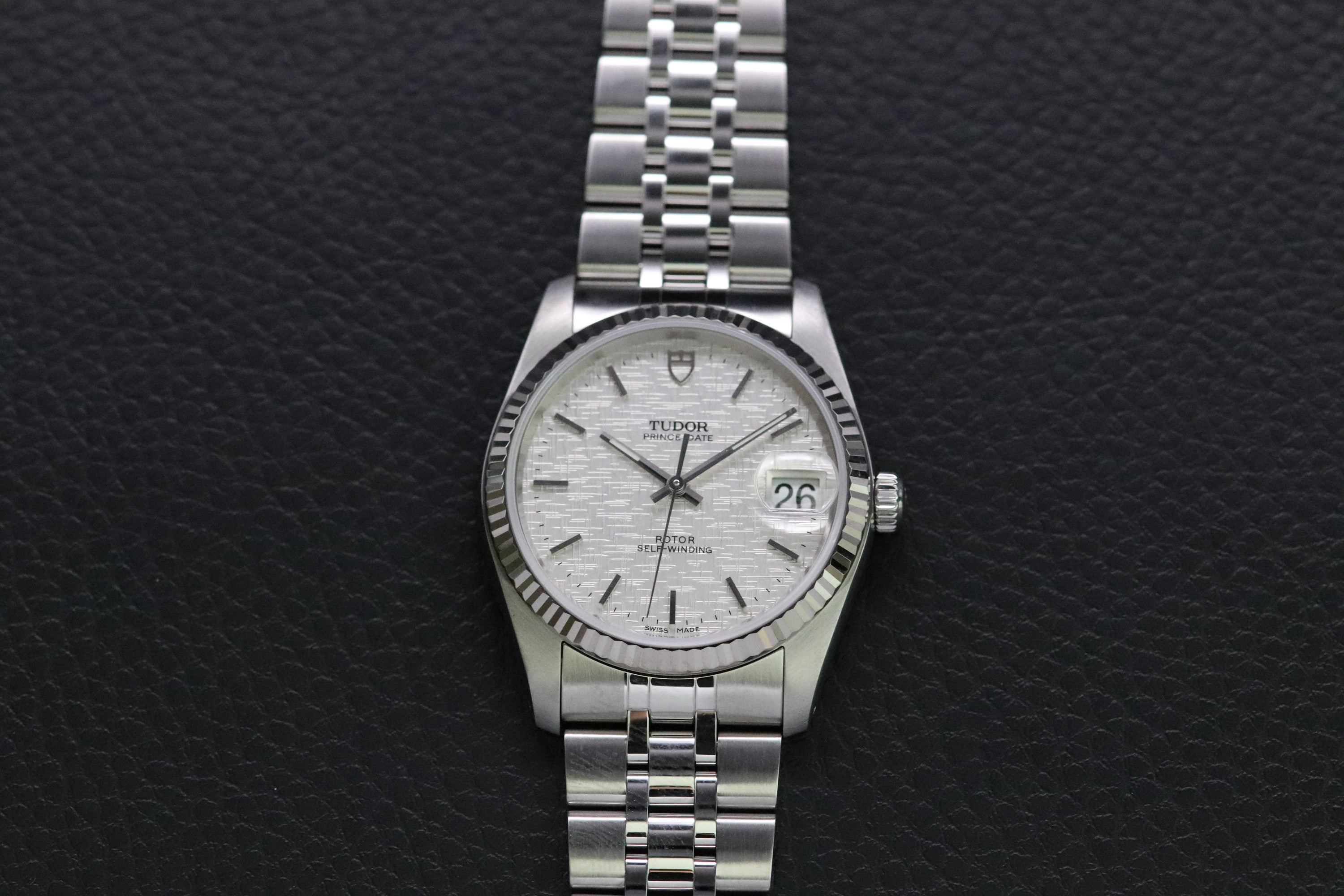 Tudor Prince Date 74034 Linen Dial Fullset 2019 Box+Papers