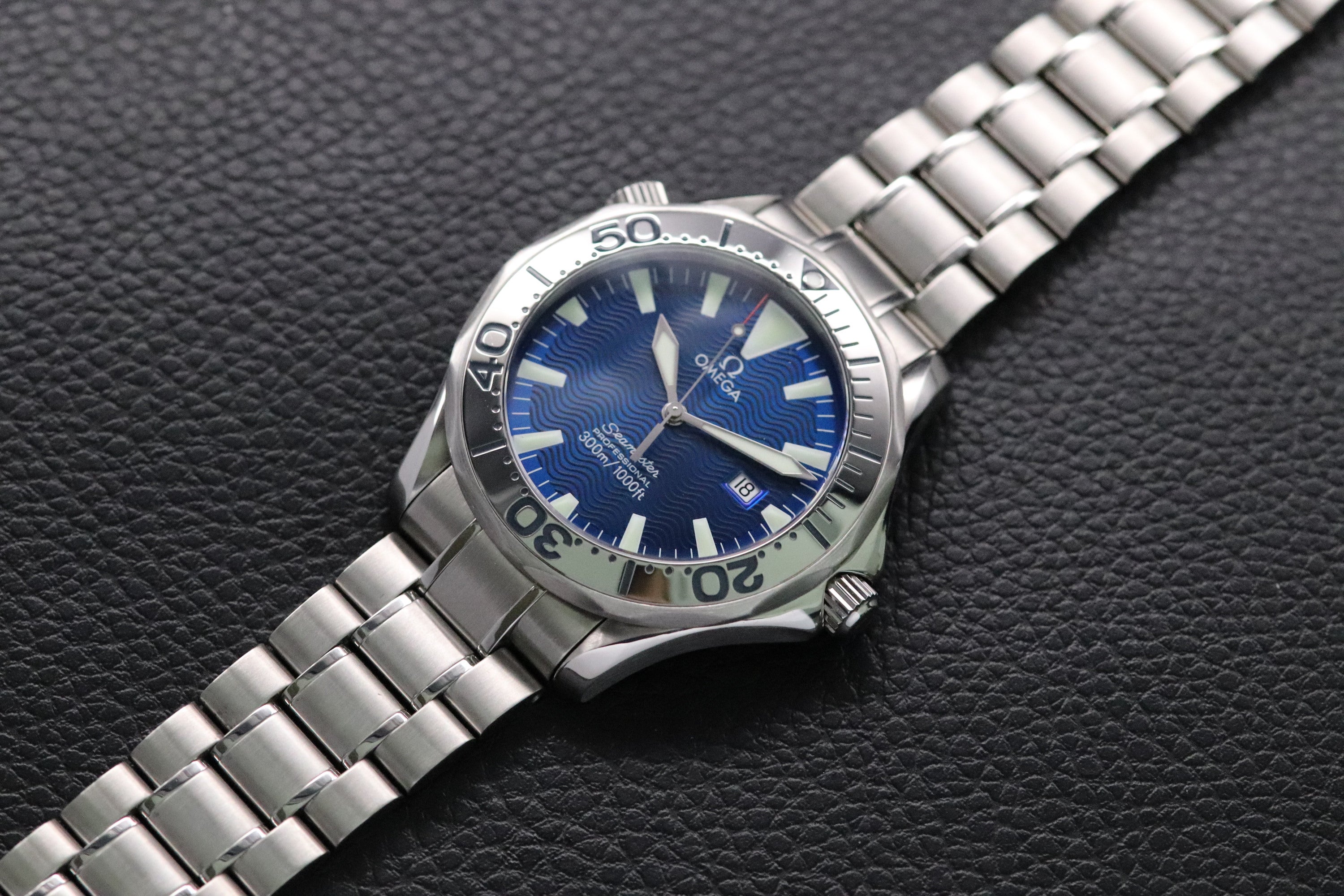 Omega Seamaster Diver 2265.80 Blue Dial 2000 Papers