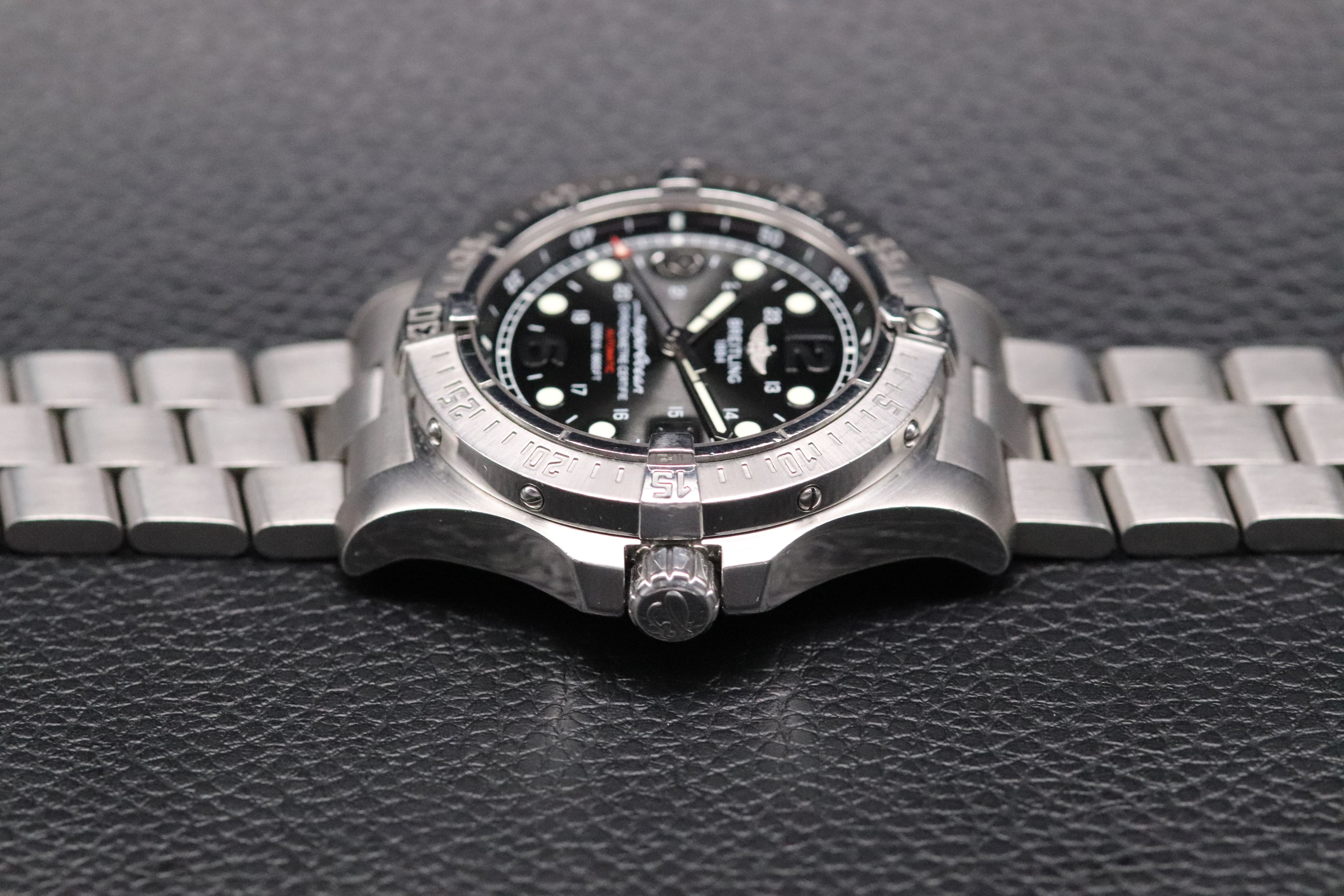 Breitling Superocean Steelfish A17390 Black Dial 2008