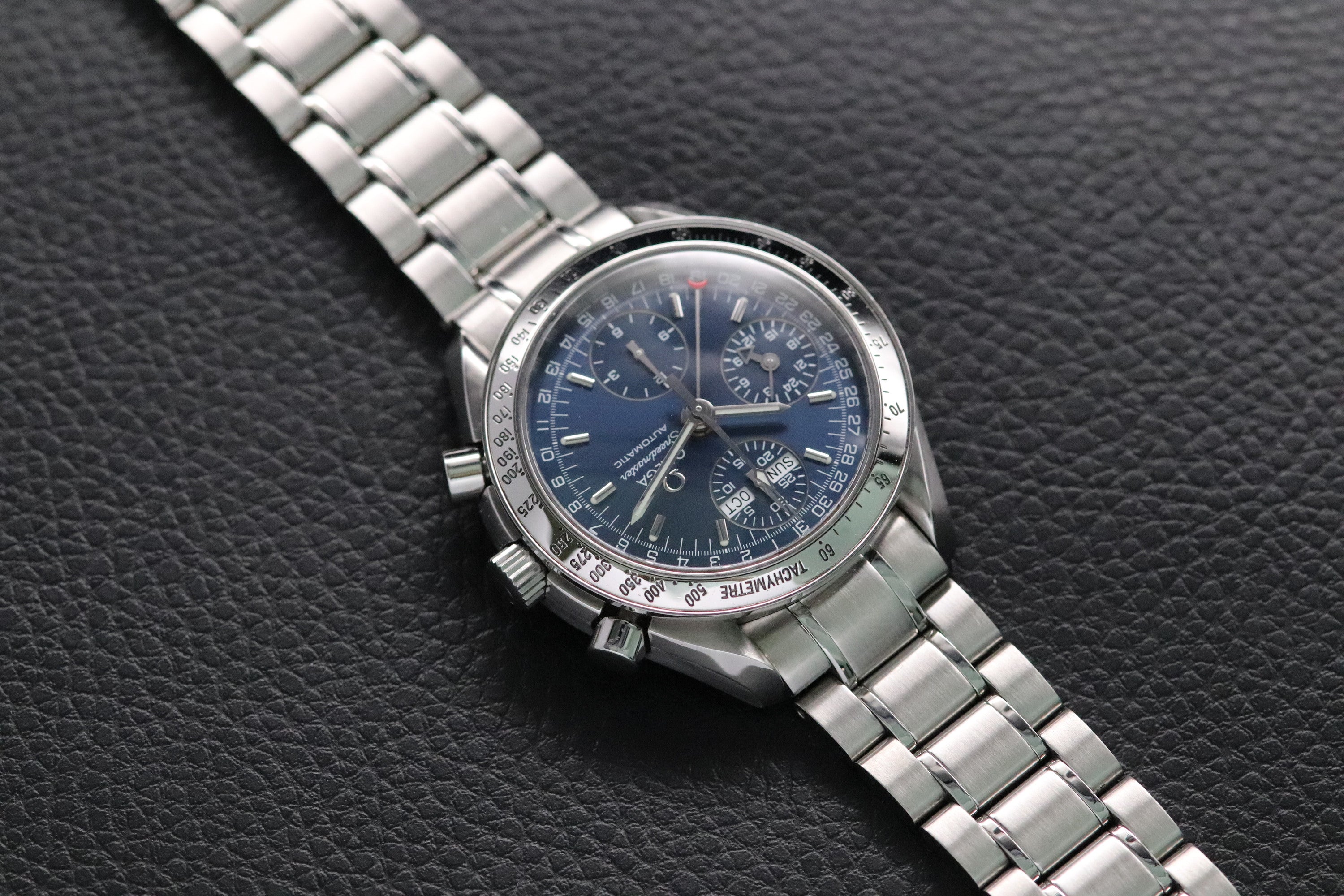 Omega Speedmaster Day Date 3523.80 Blue Dial 1998
