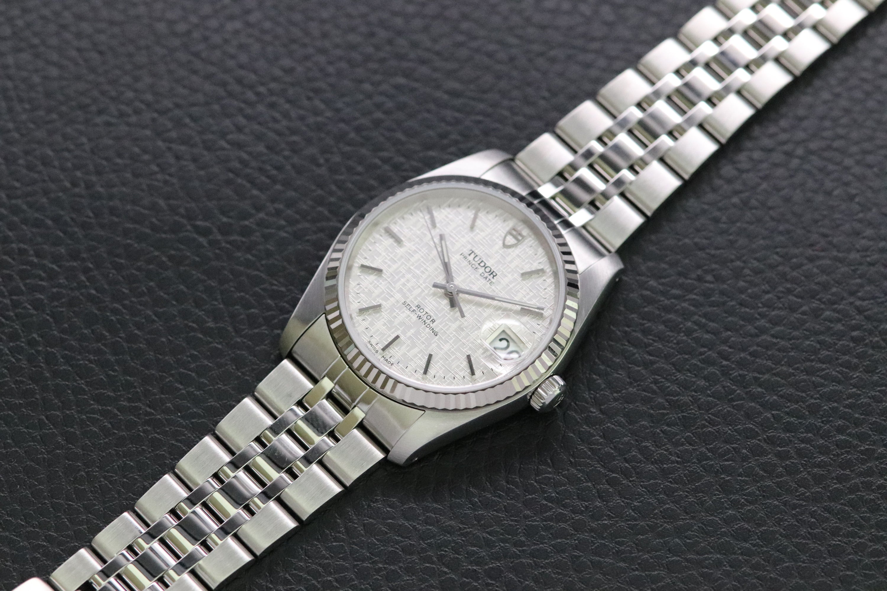 Tudor Prince Date 74034 Linen Dial Fullset 2019 Box+Papers