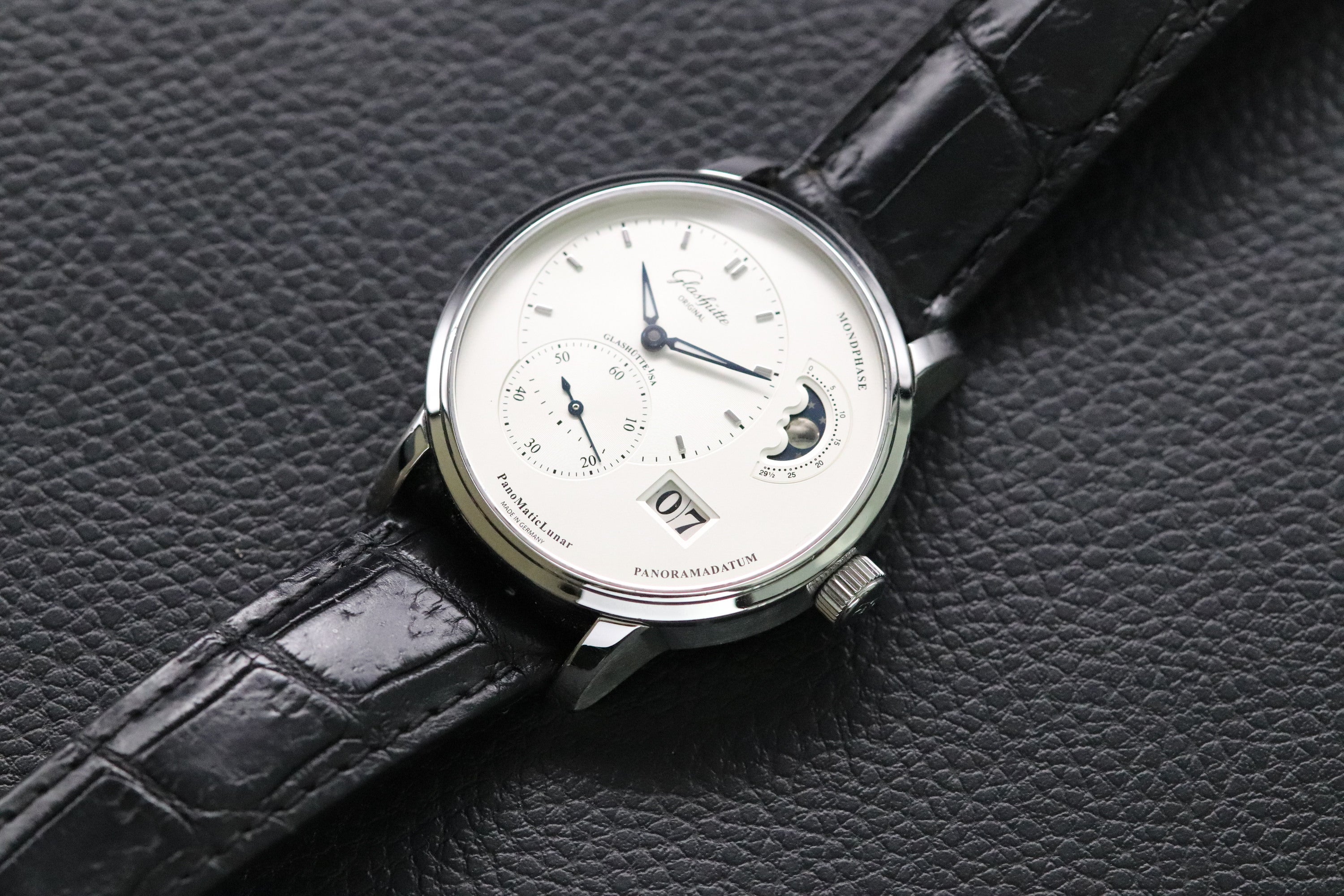 Glashütte Original PantoMaticLunar 19002423261 Fullset 2020 Box+Papers Extra Leather Strap