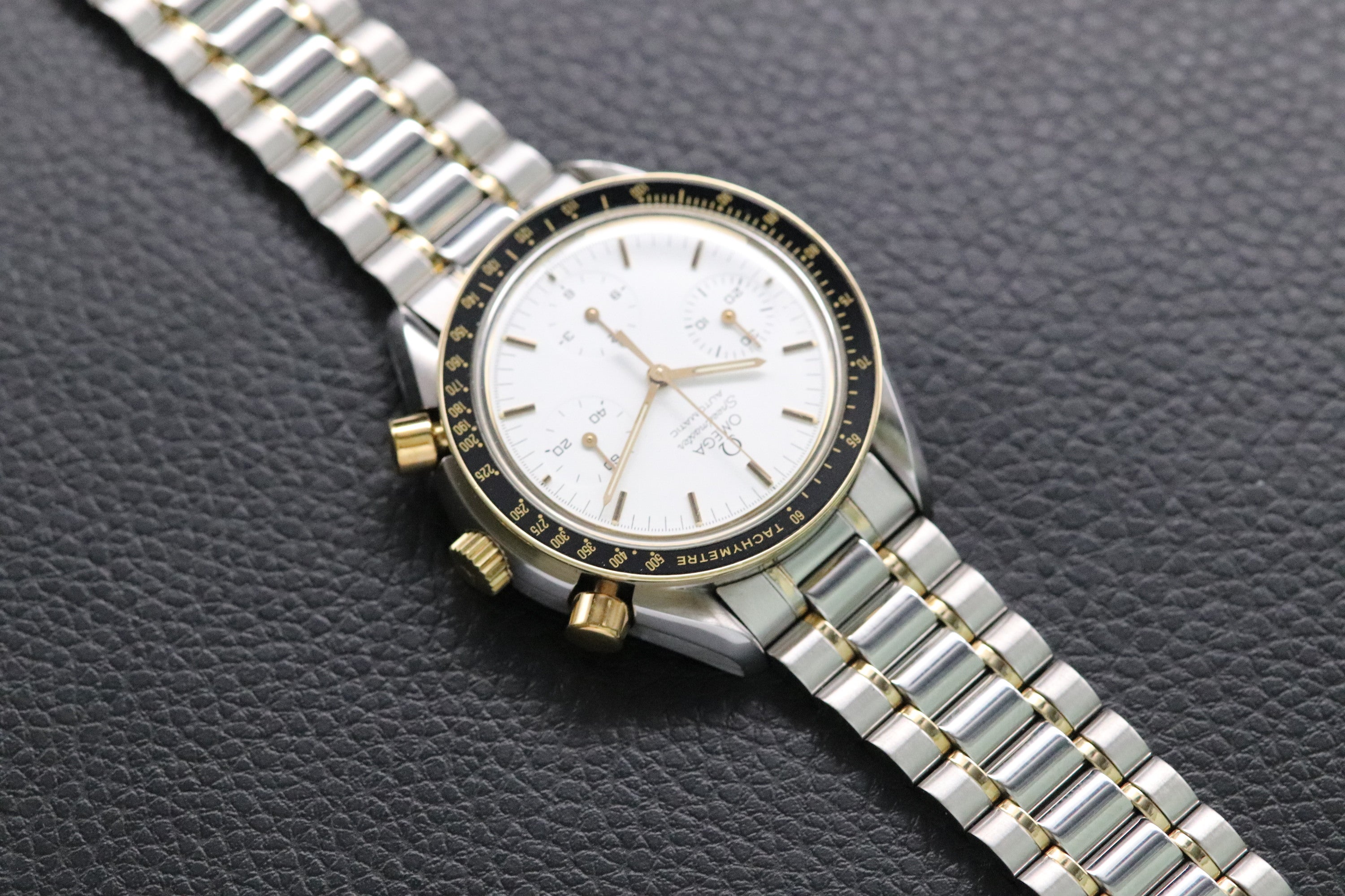 Omega Speedmaster Reduced 3310.20 Albino Gold 1991 White Dial