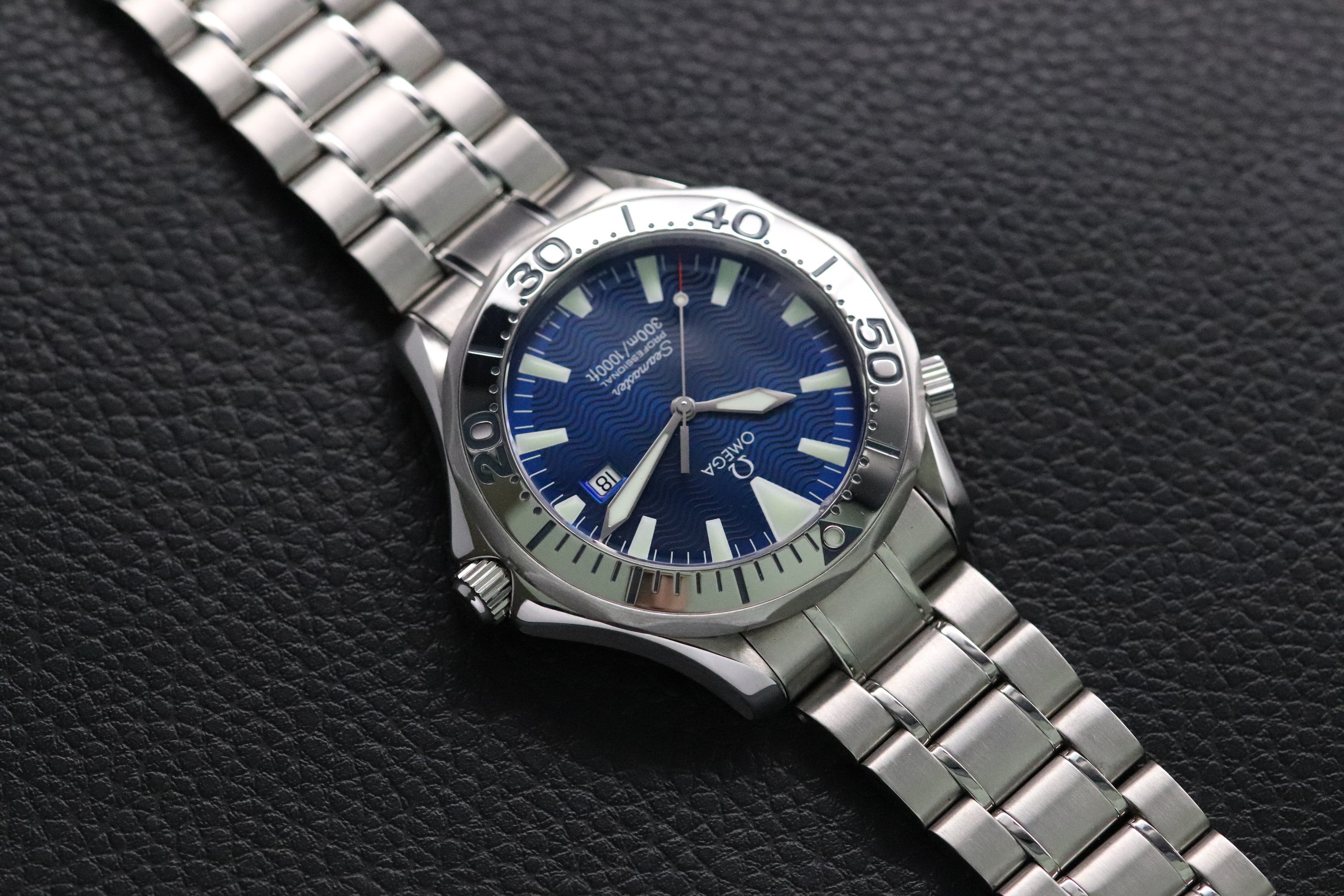 Omega Seamaster Diver 2265.80 Blue Dial 2000 Papers