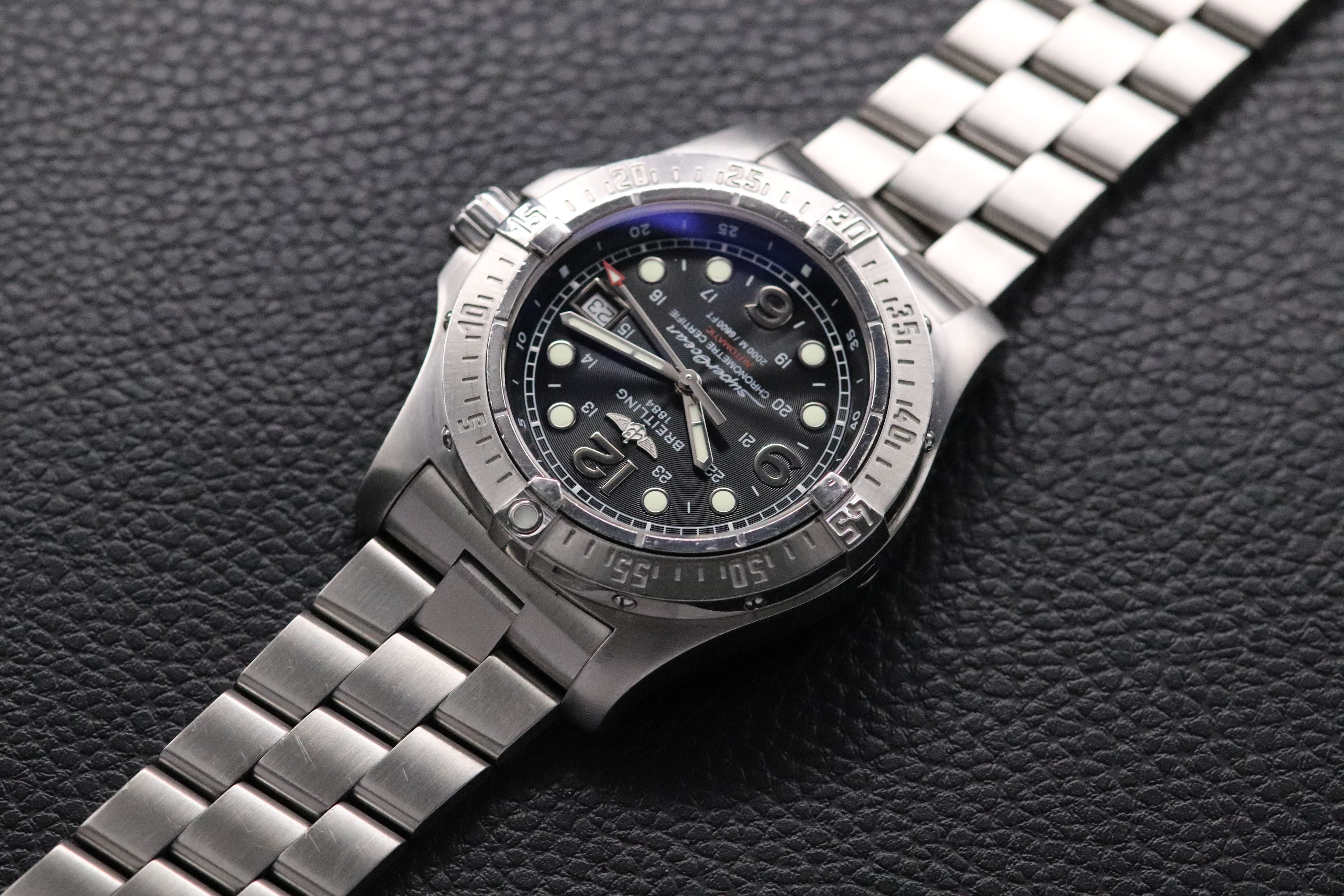 Breitling Superocean Steelfish A17390 Black Dial 2008