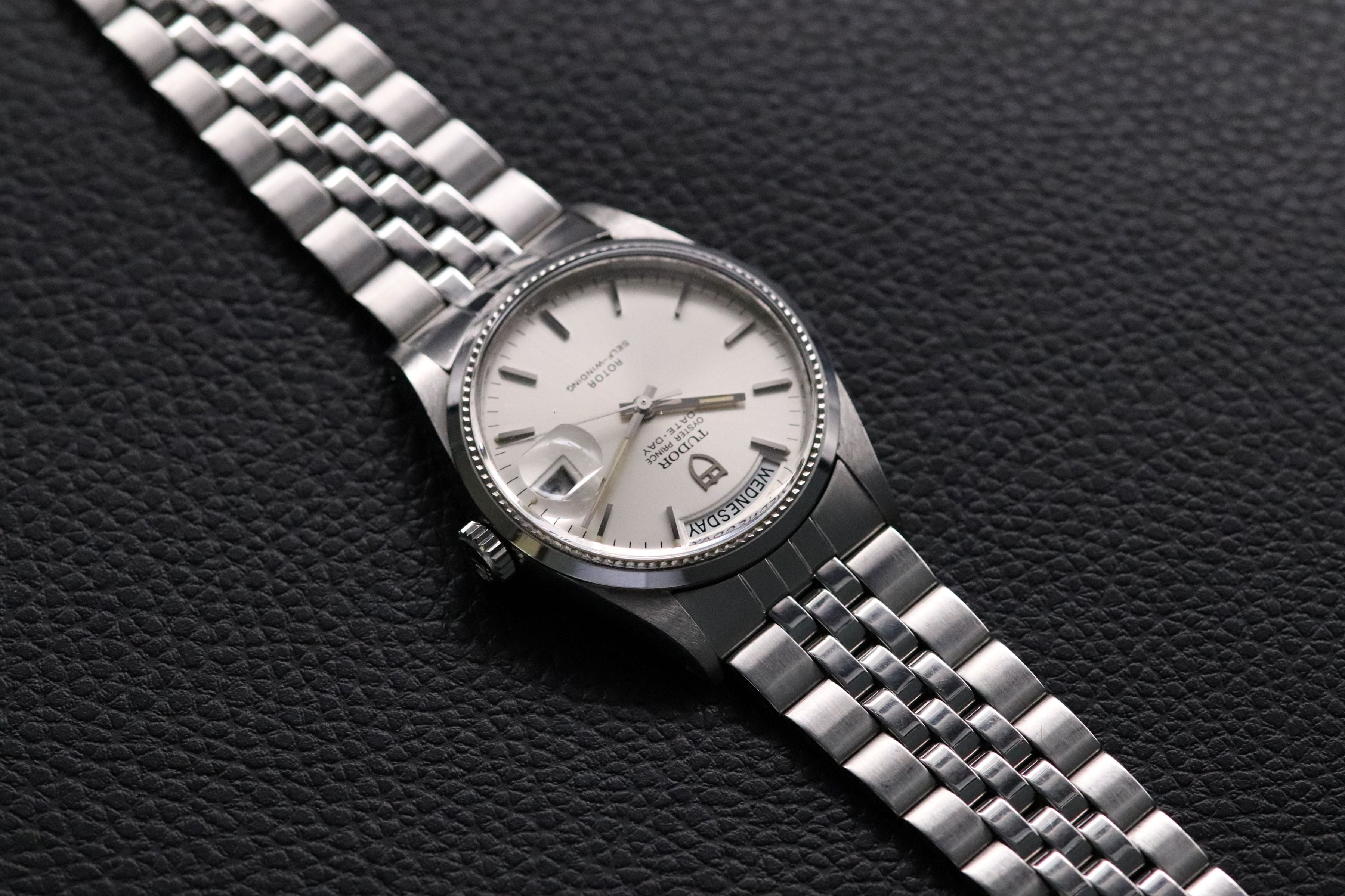 Tudor Prince Date-Day 94710 Silver Fullset 1985 Box+Paper