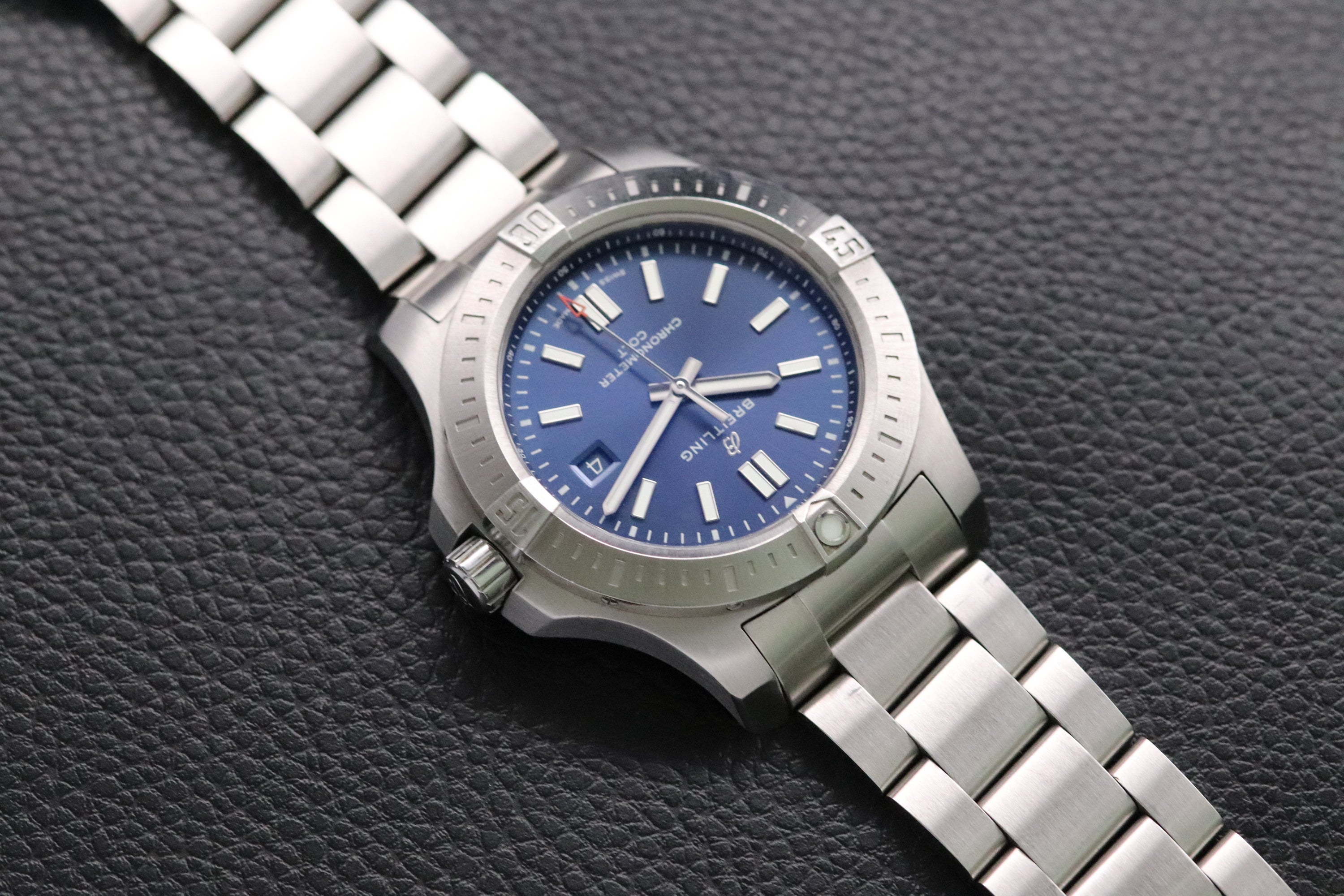 Breitling Colt A17388 Blue Dial Fullset 2018 Box+Papers
