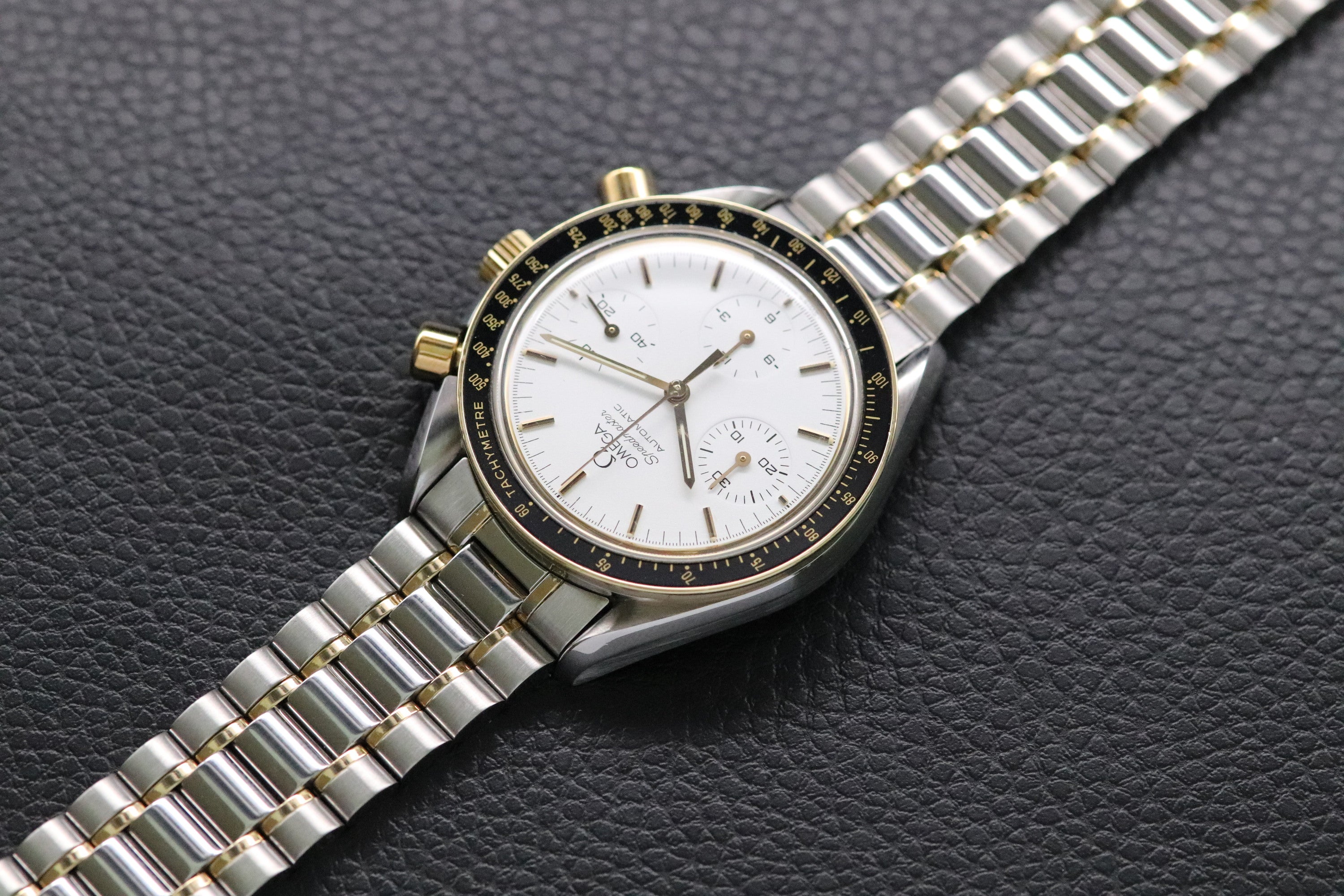 Omega Speedmaster Reduced 3310.20 Albino Gold 1991 White Dial